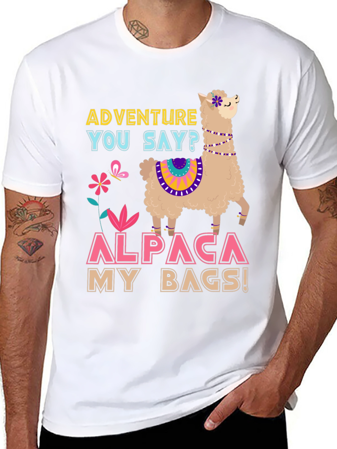 Adventure Alpaca T-Shirt: Pack Your Bags!