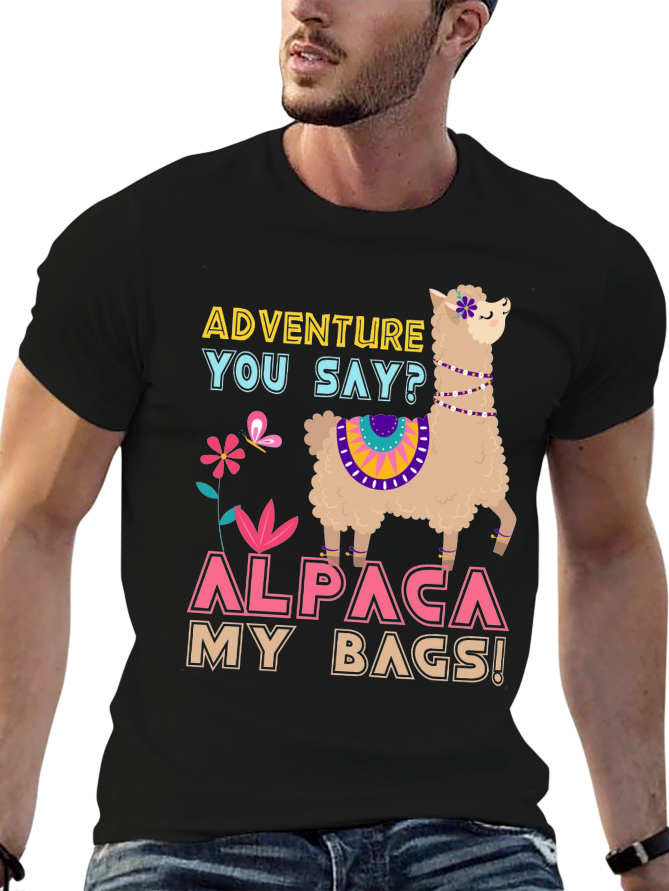 Adventure Alpaca T-Shirt: Pack Your Bags!