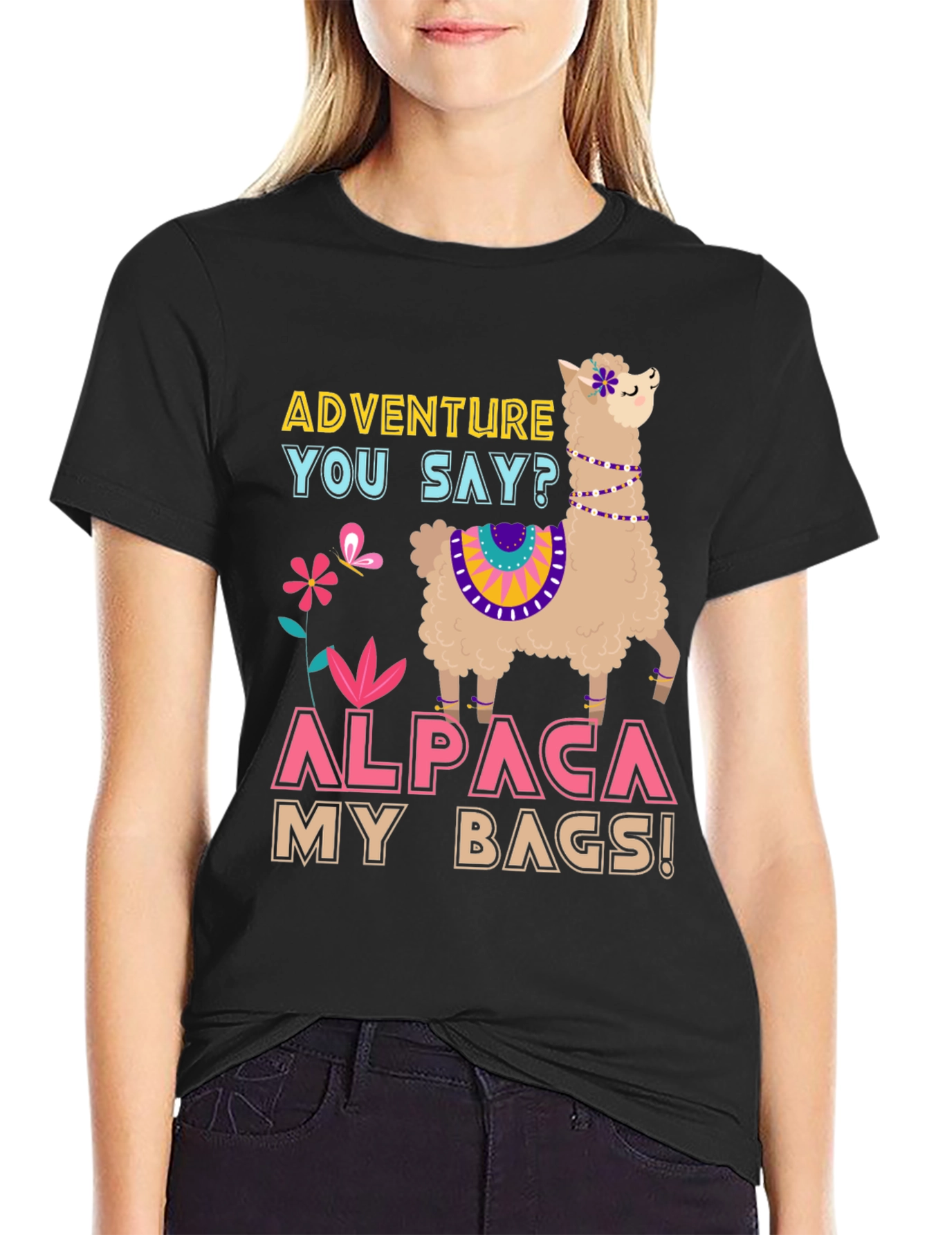 Adventure Alpaca T-Shirt: Pack Your Bags!