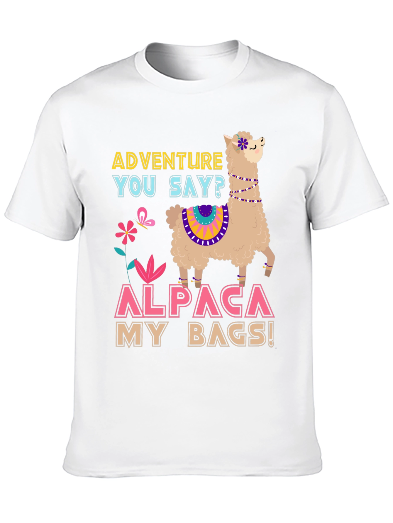 Adventure Alpaca T-Shirt: Pack Your Bags!