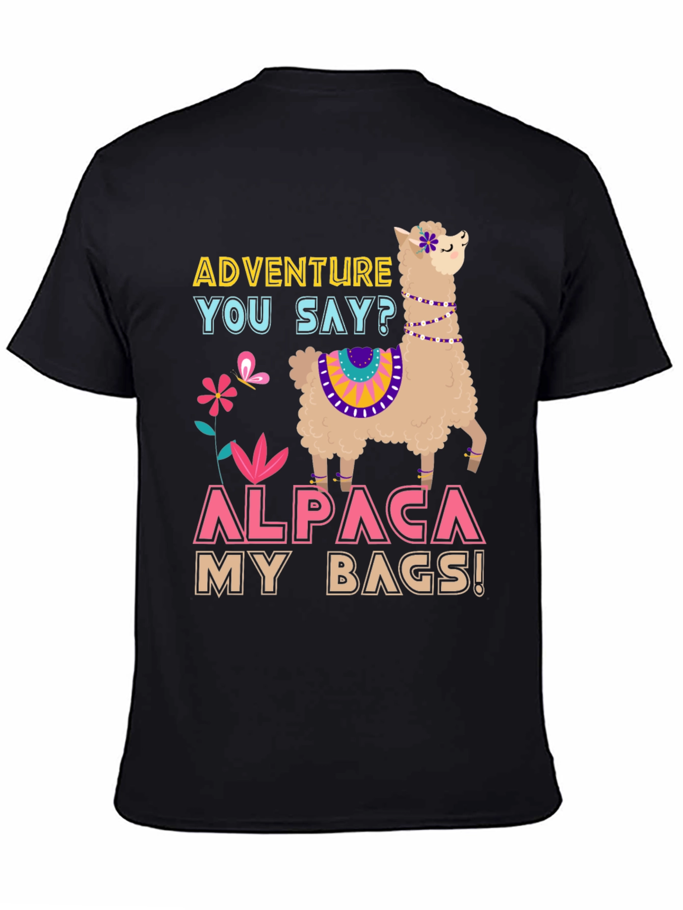 Adventure Alpaca T-Shirt: Pack Your Bags!