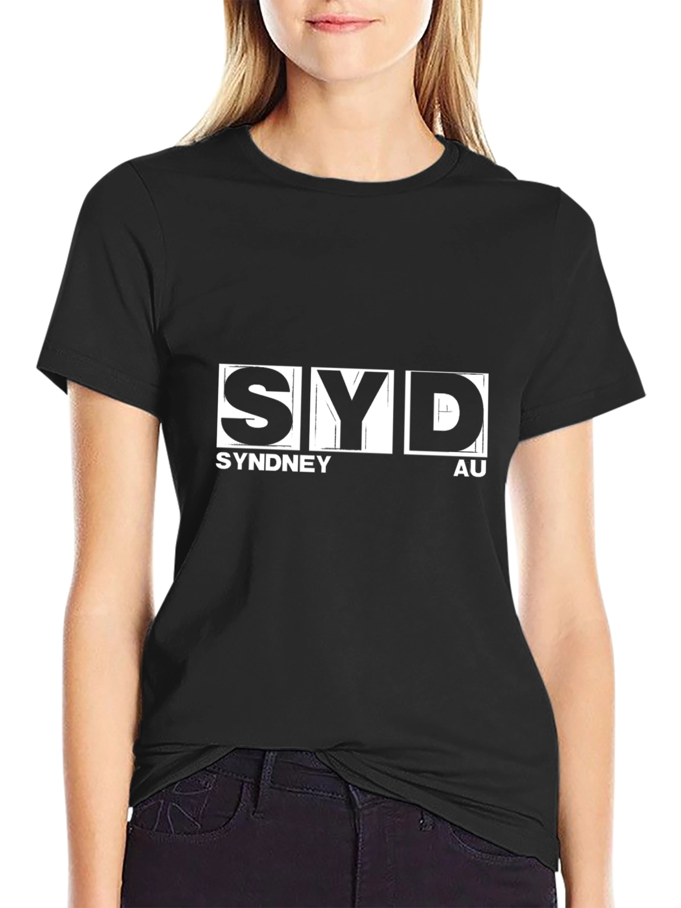 SYD Sydney Airport Code T-Shirt - Black
