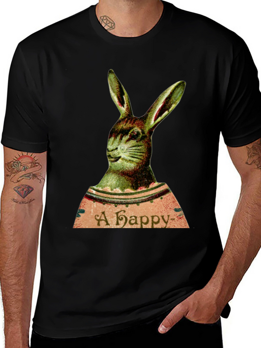 Happy Hare T-Shirt - Vintage Rabbit Design