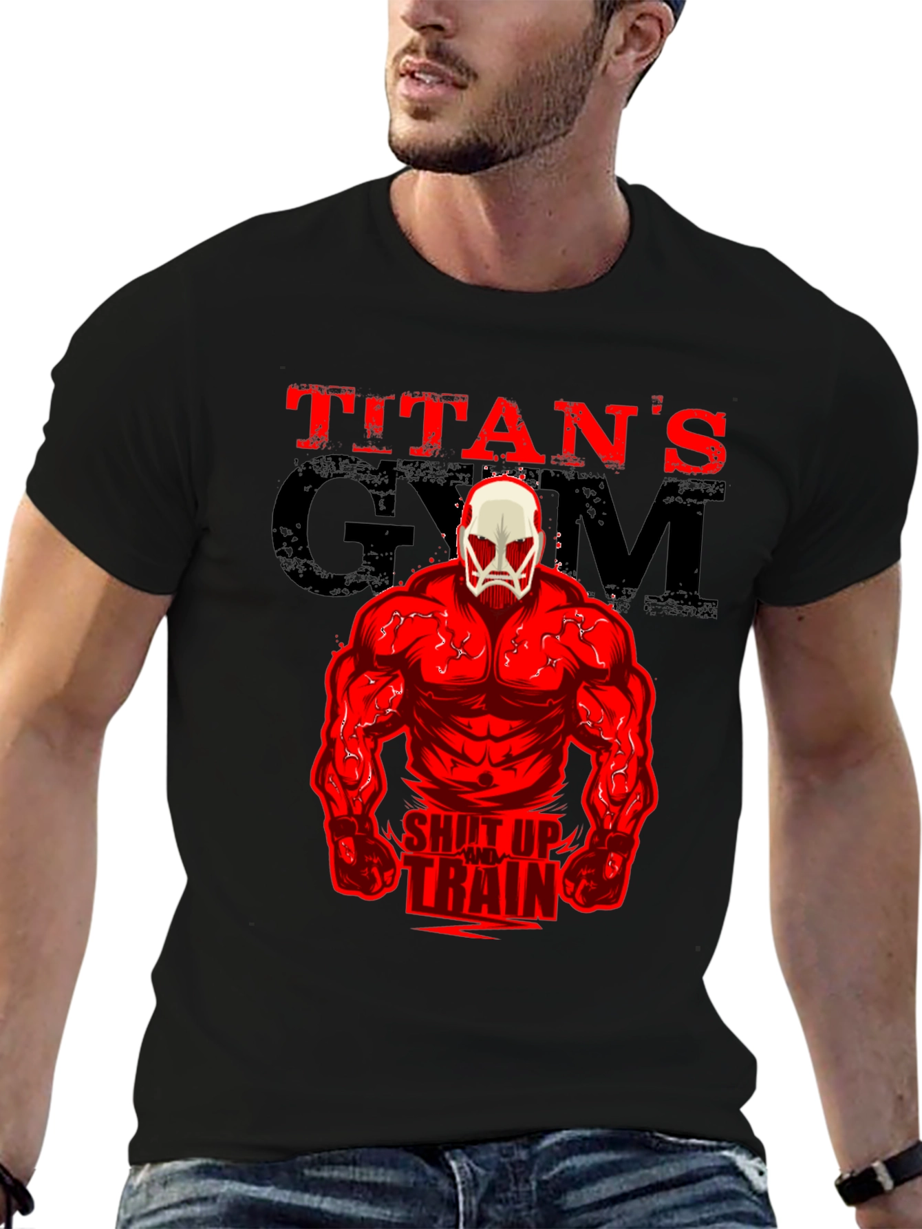 Titans Gym Graphic T-Shirt - Shut Up and Train