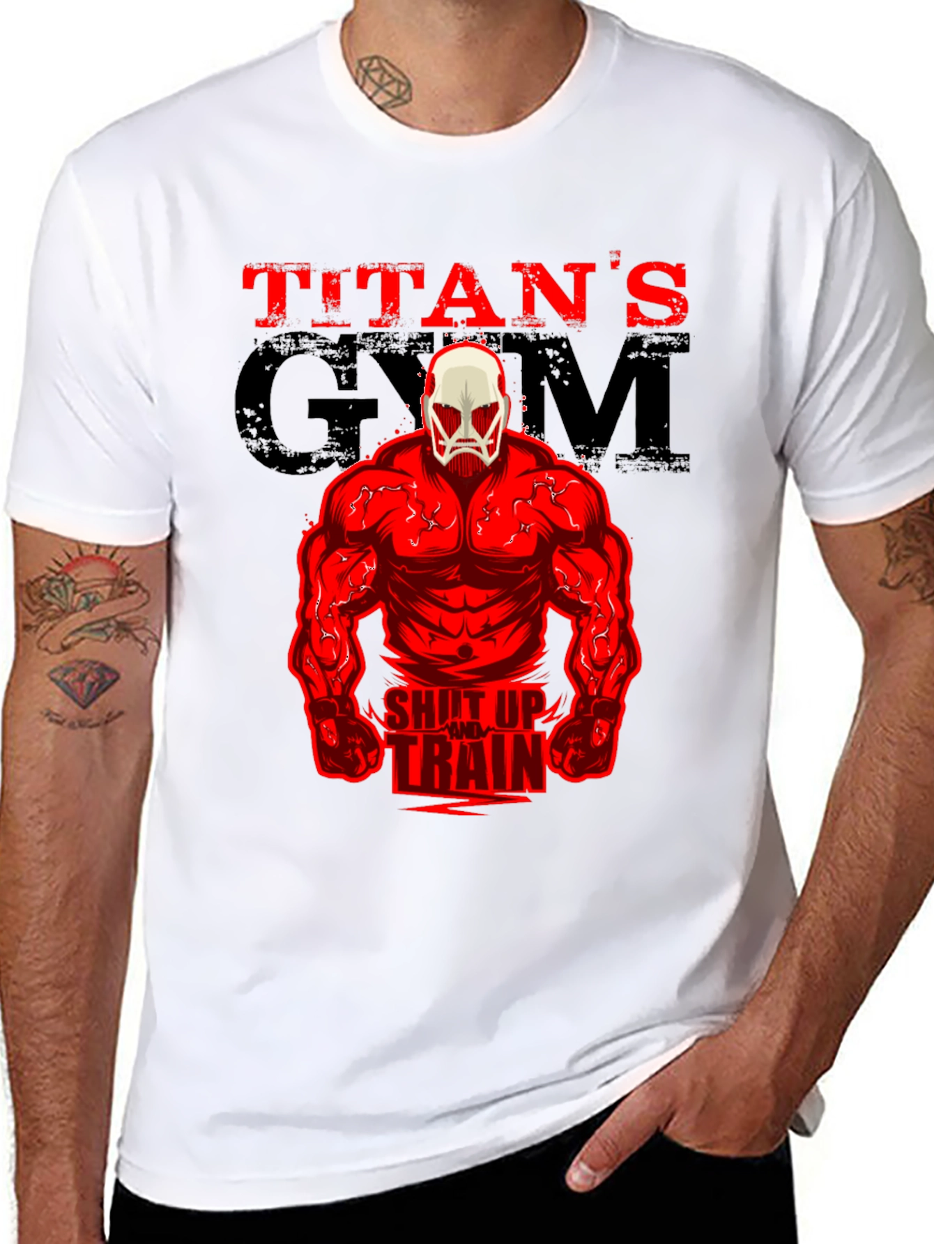 Titans Gym Graphic T-Shirt - Shut Up and Train