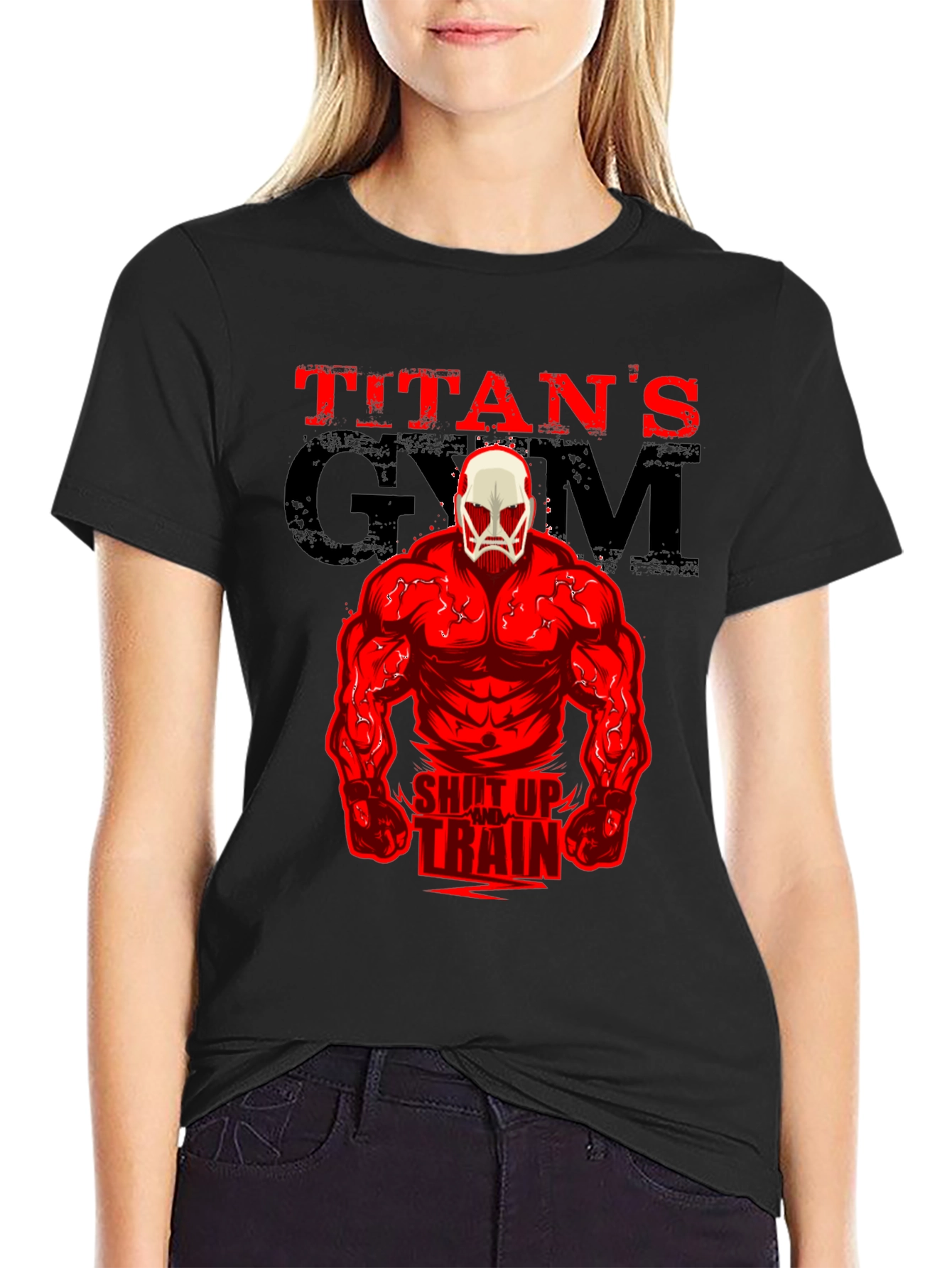 Titans Gym Graphic T-Shirt - Shut Up and Train