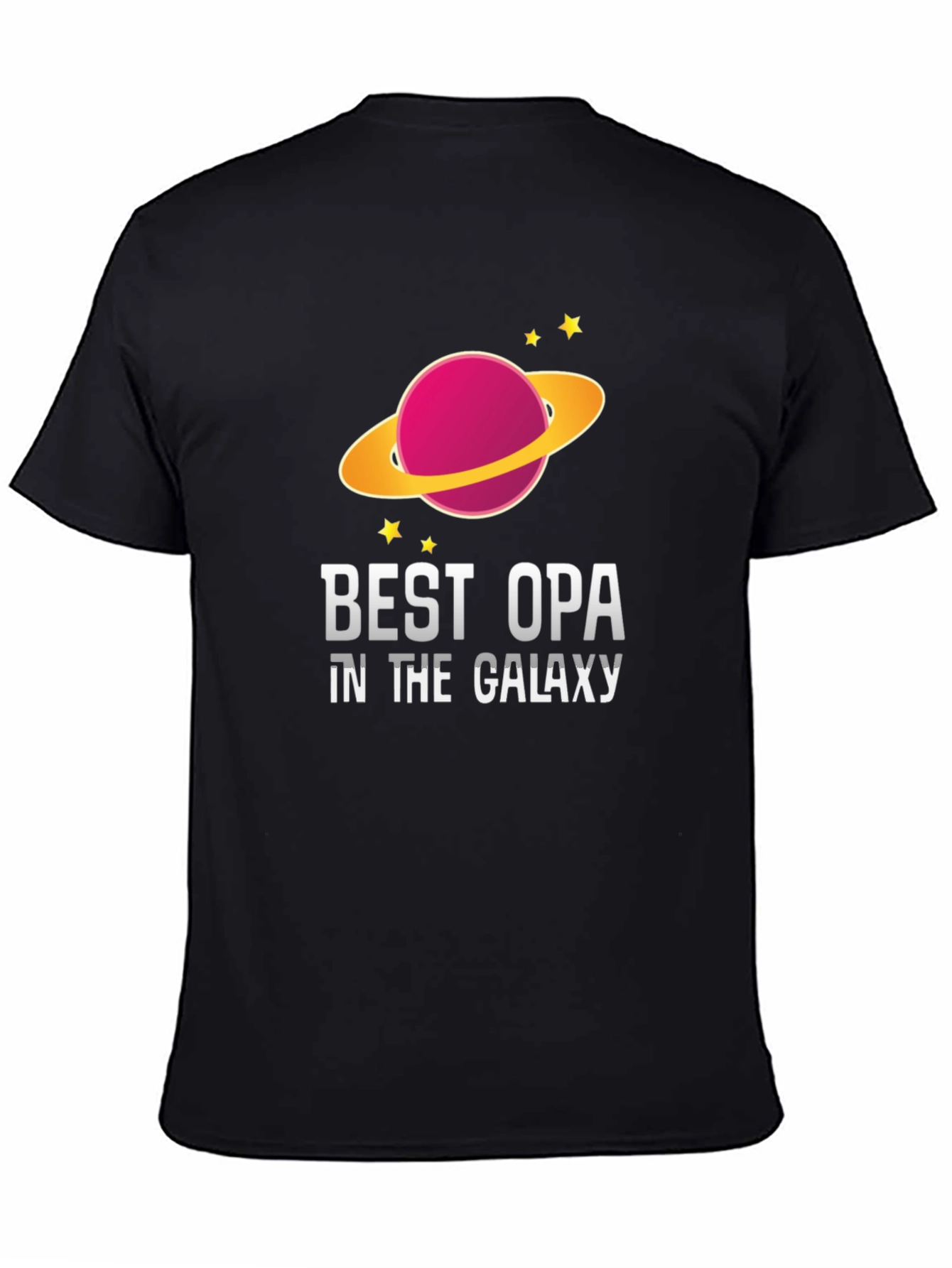 Best Opa in the Galaxy Black T-Shirt