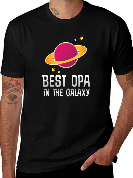 Best Opa in the Galaxy Black T-Shirt