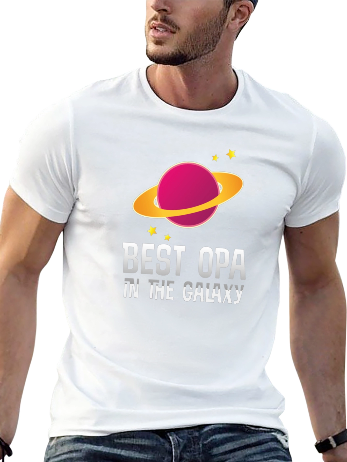 Best Opa in the Galaxy Black T-Shirt