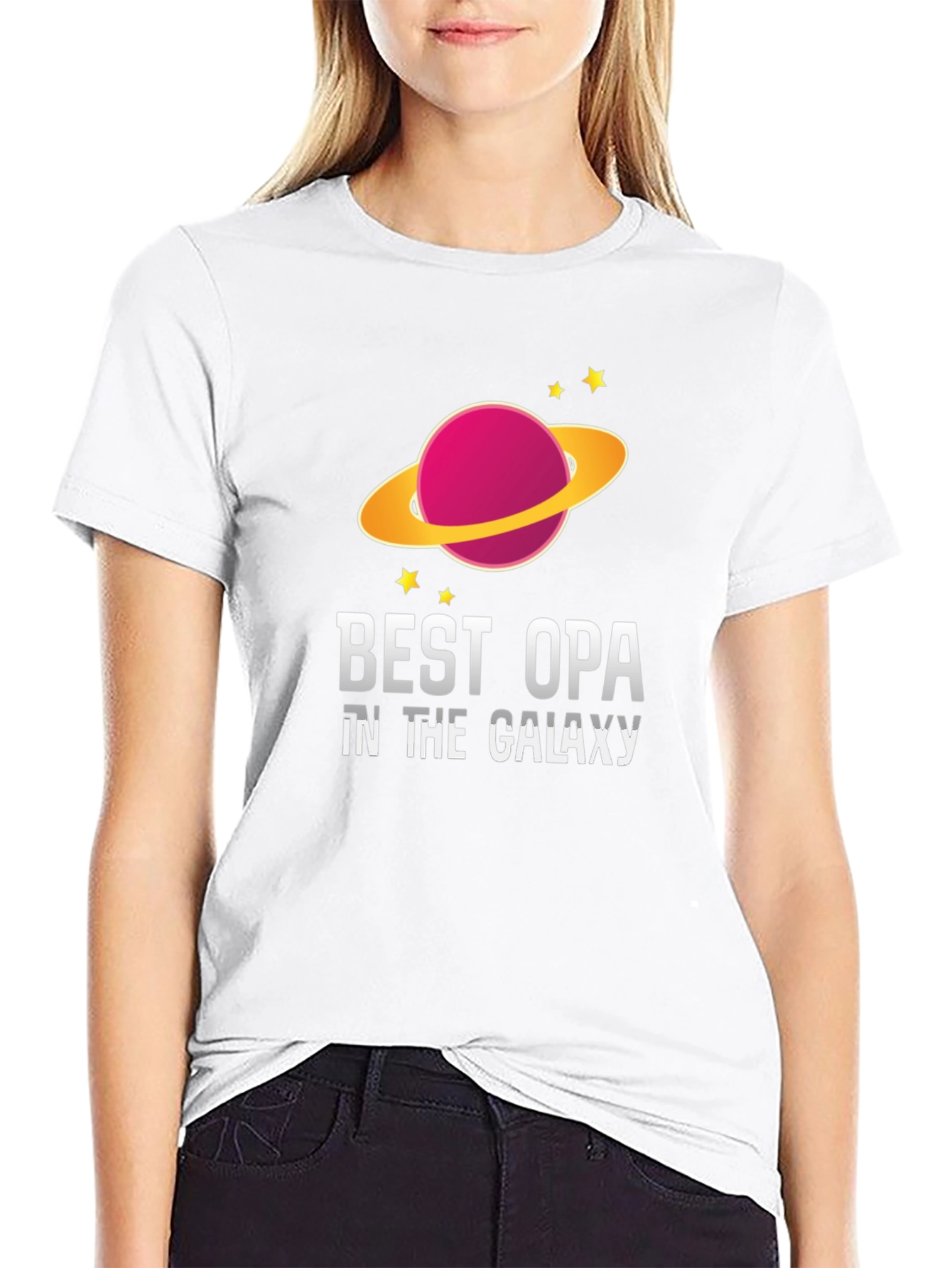 Best Opa in the Galaxy Black T-Shirt