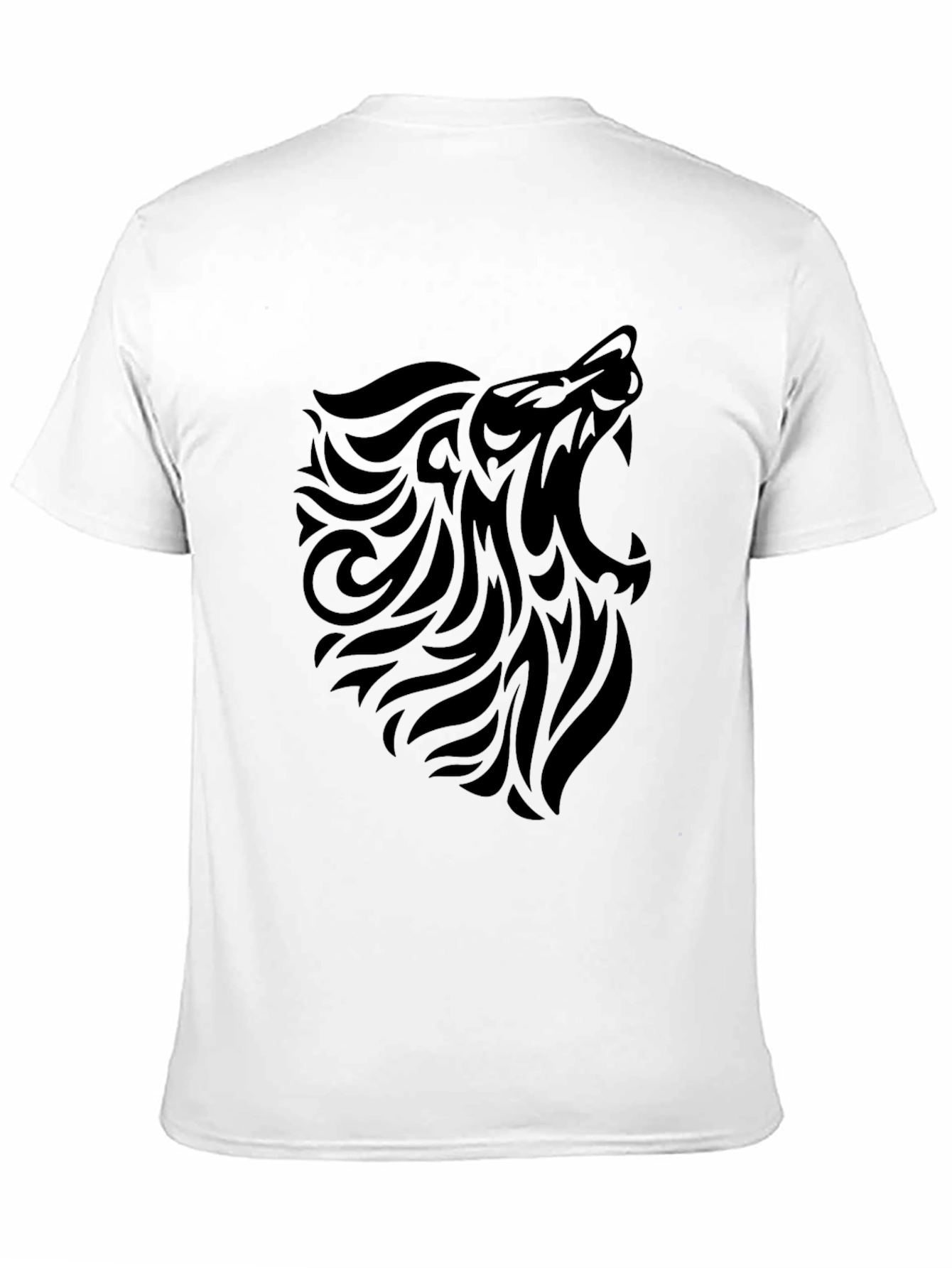 Mens Black Tribal Lion Graphic Tee