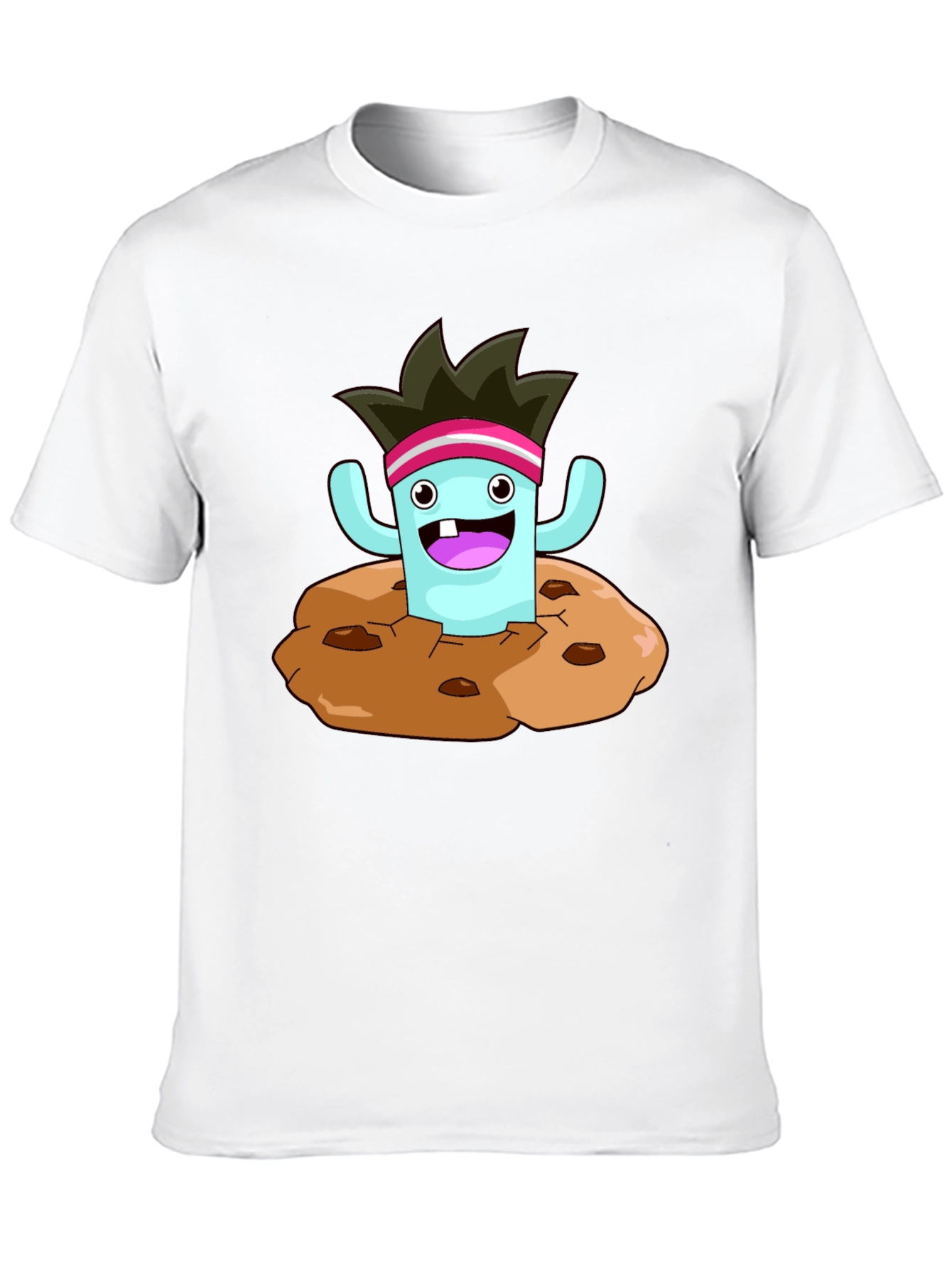 Cartoon Monster Cookie T-Shirt - Fun Graphic Tee
