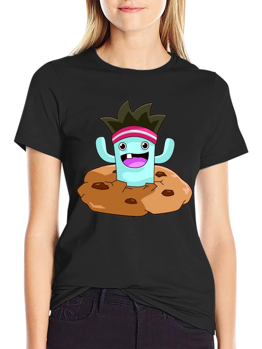Cartoon Monster Cookie T-Shirt - Fun Graphic Tee