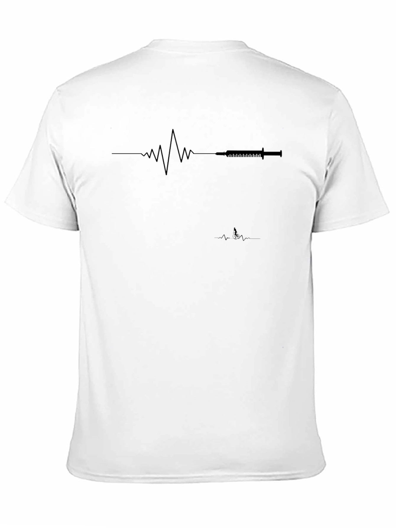 Heartbeat Syringe Graphic T-Shirt - Black