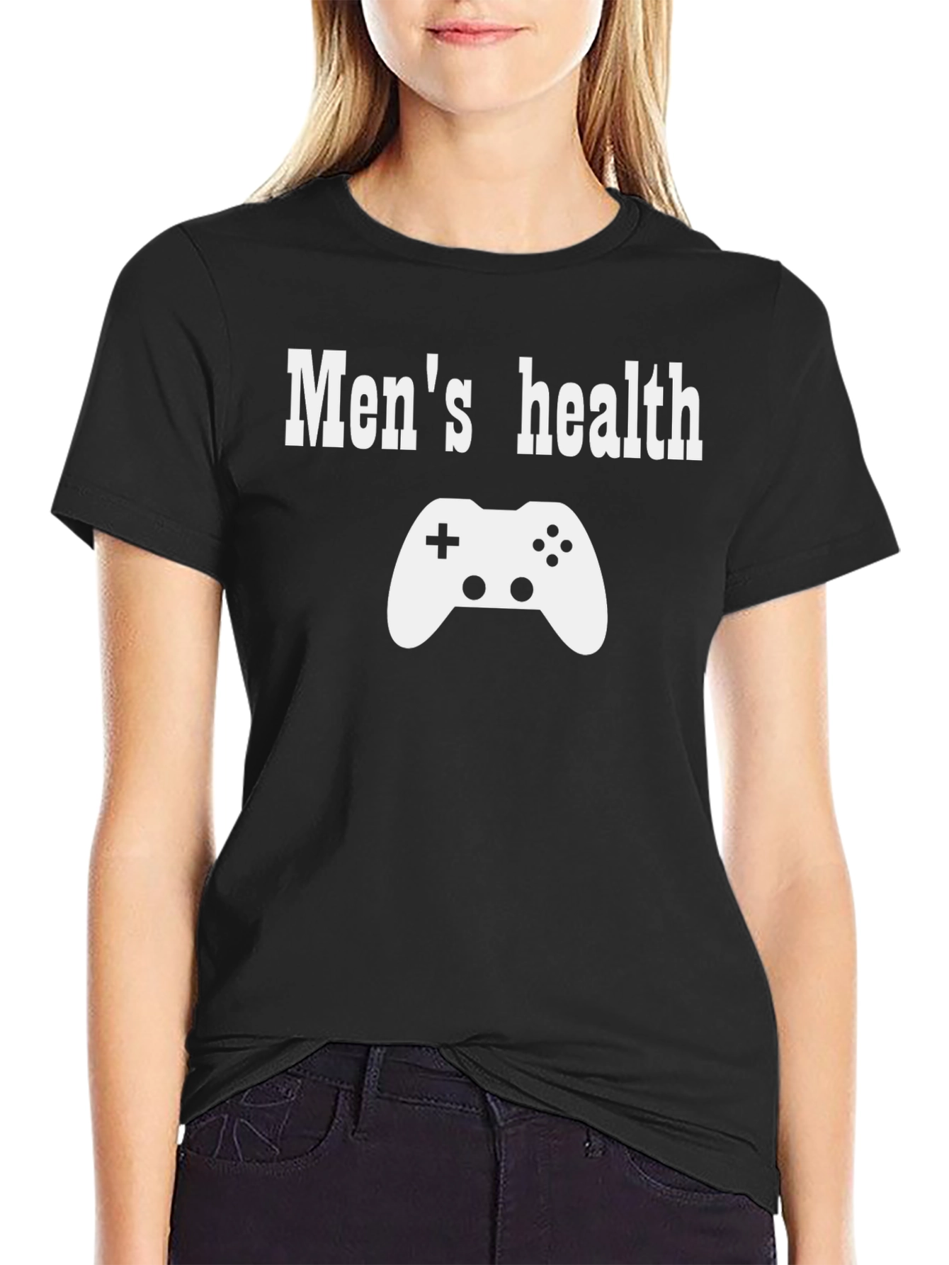 Mens Health Gamer T-Shirt - Black Graphic Tee