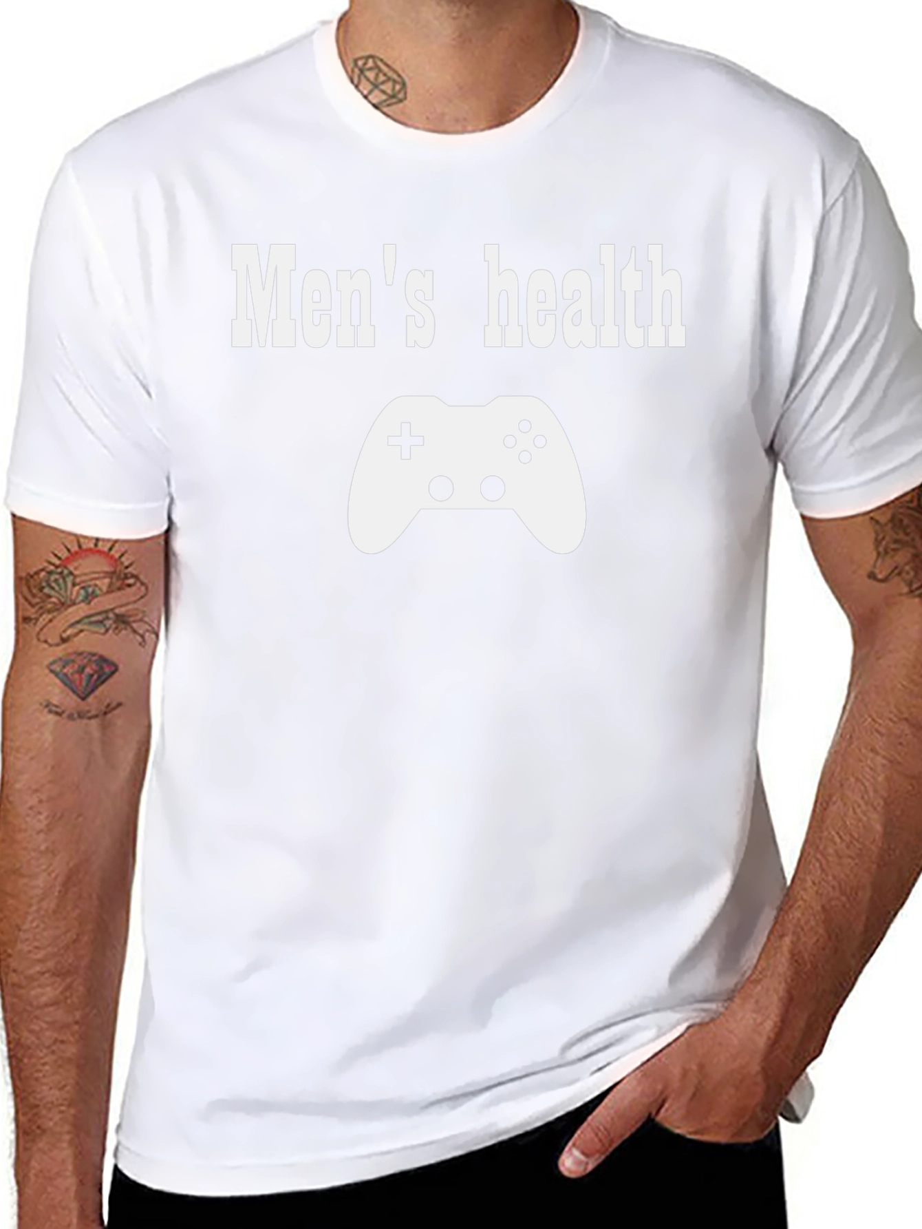 Mens Health Gamer T-Shirt - Black Graphic Tee