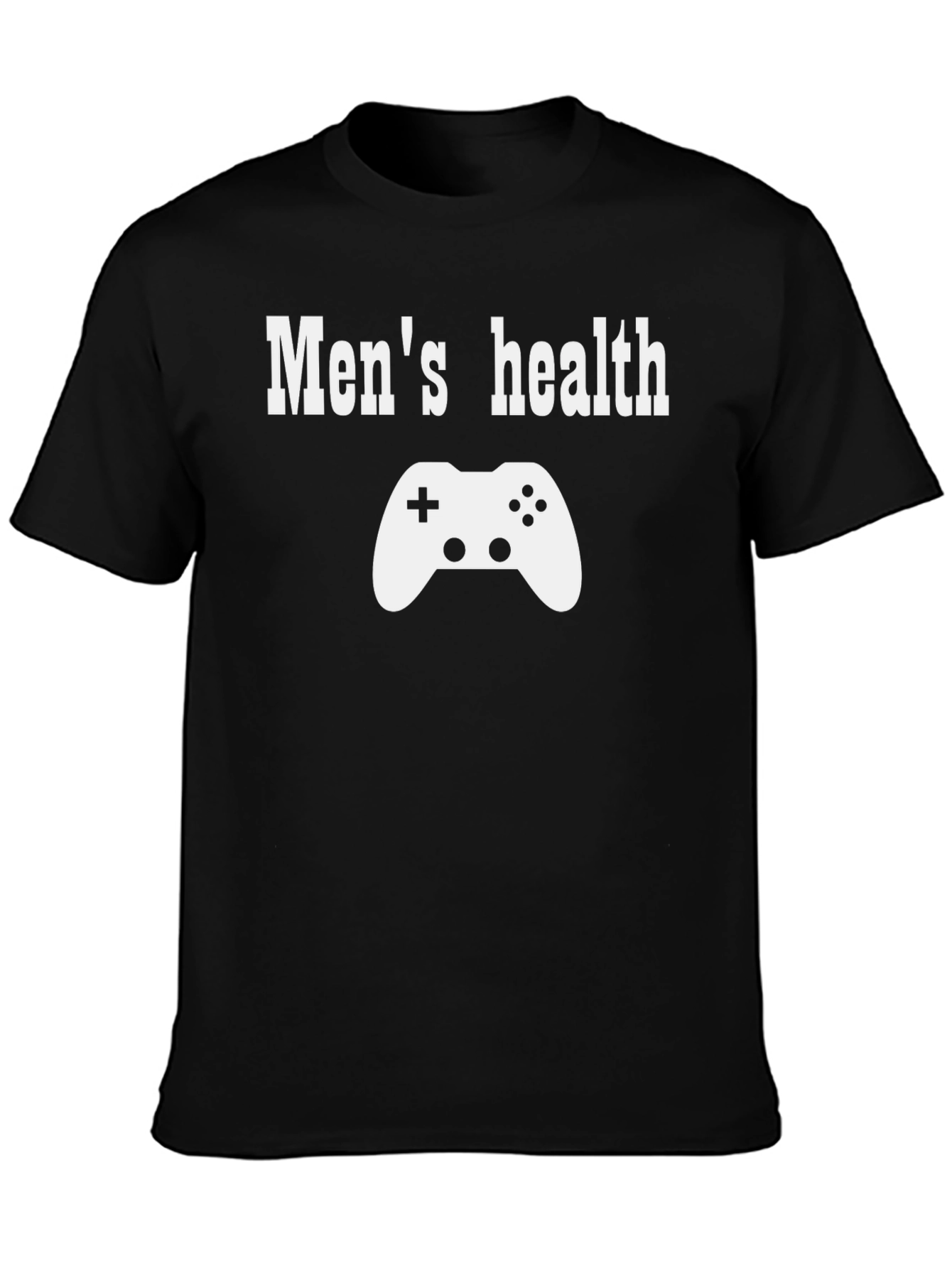 Mens Health Gamer T-Shirt - Black Graphic Tee