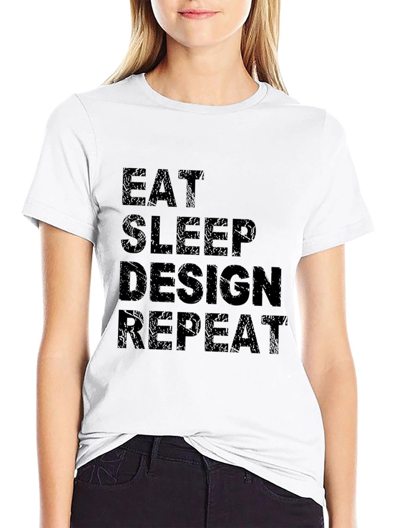 Eat Sleep Design Repeat Black Graphic Tee