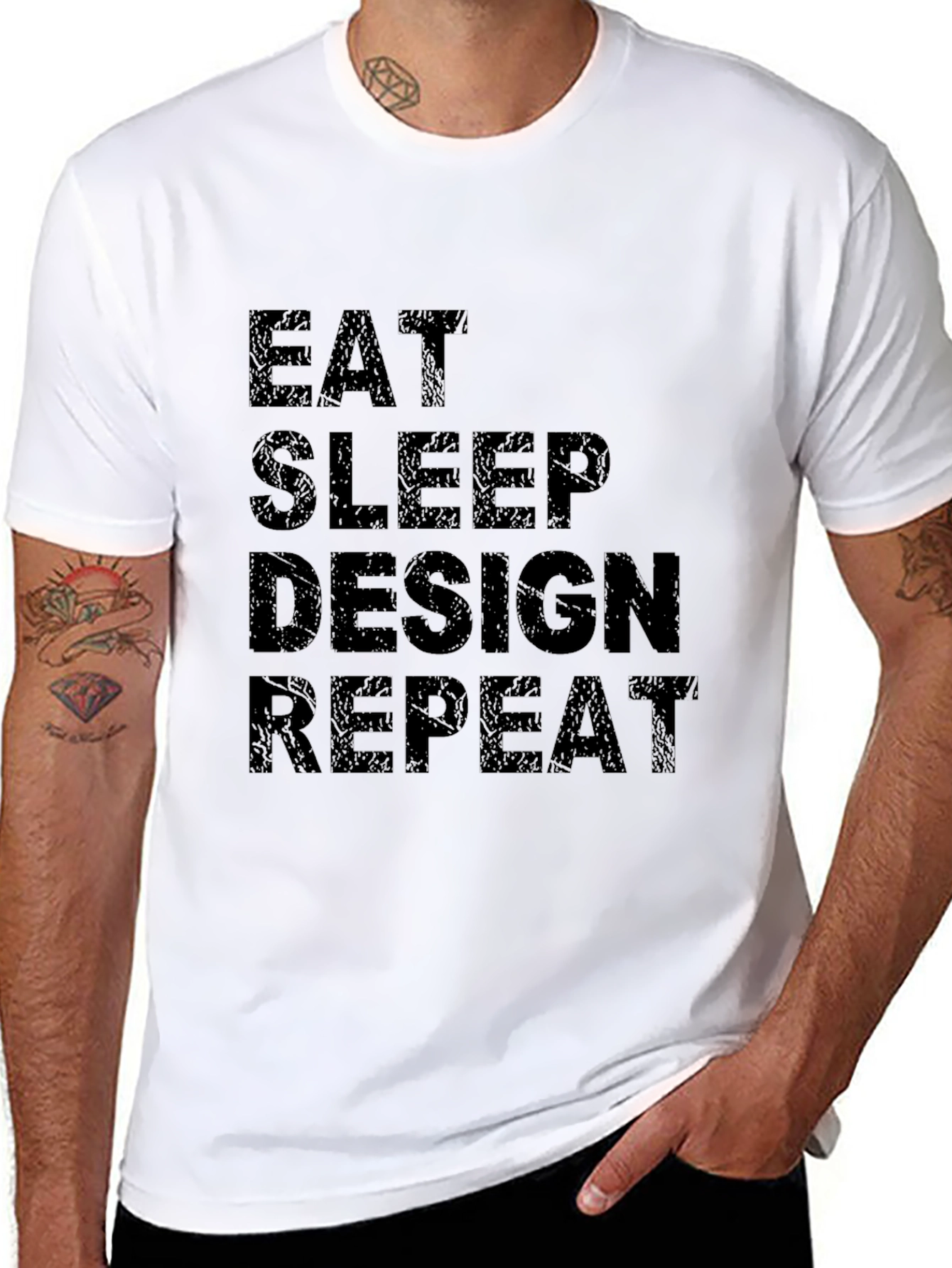Eat Sleep Design Repeat Black Graphic Tee