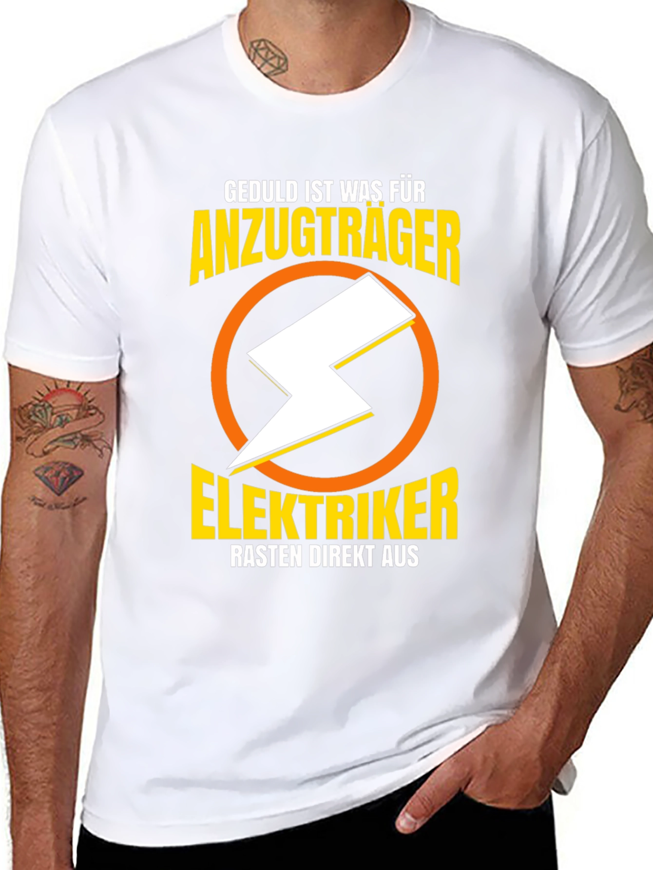 Elektriker Humor T-Shirt - Anzugtrager Rasten Direkt Aus