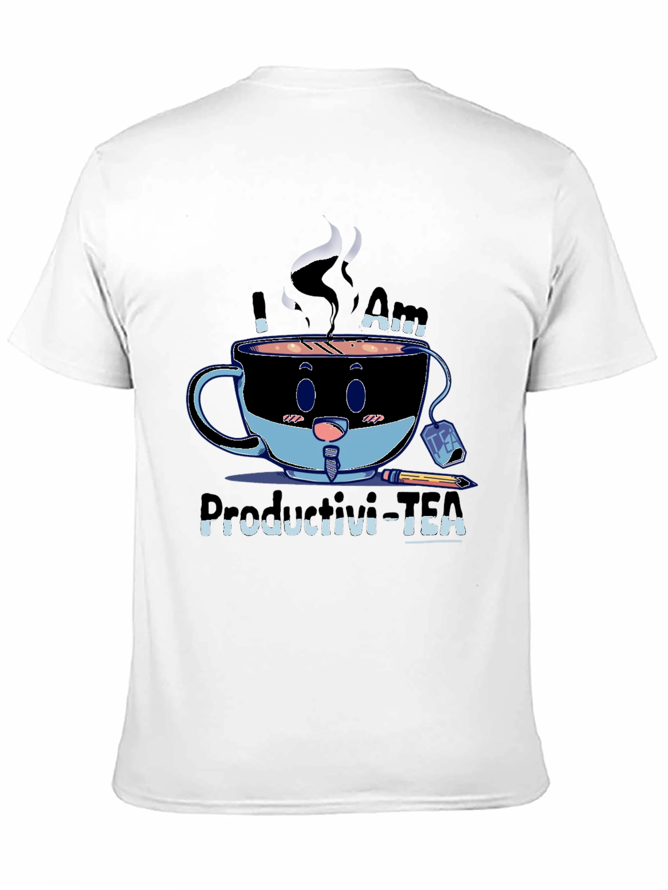 Productivi-Tea T-Shirt - Black Cotton Blend Graphic Tee