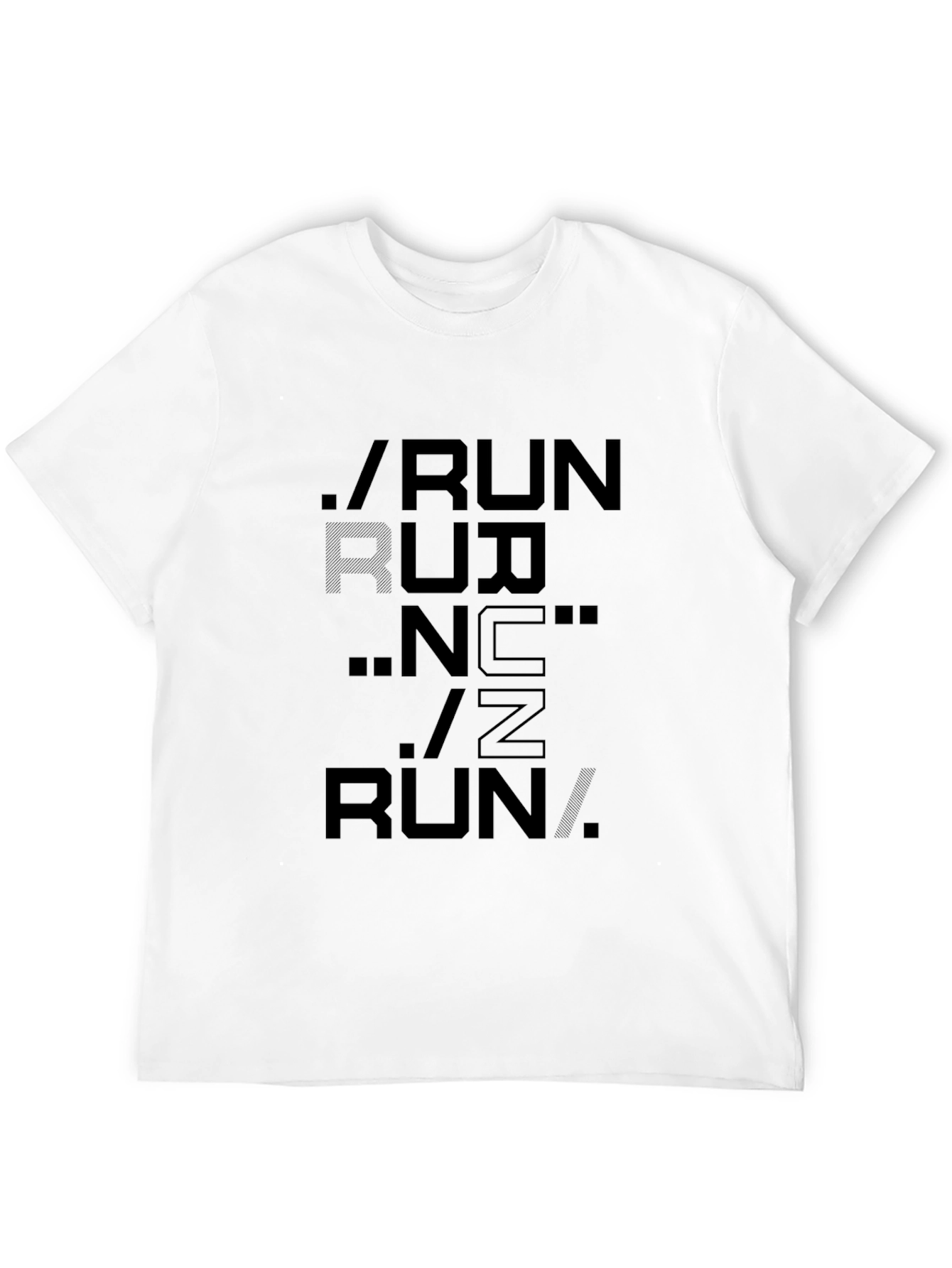 Black Run Graphic Print T-Shirt