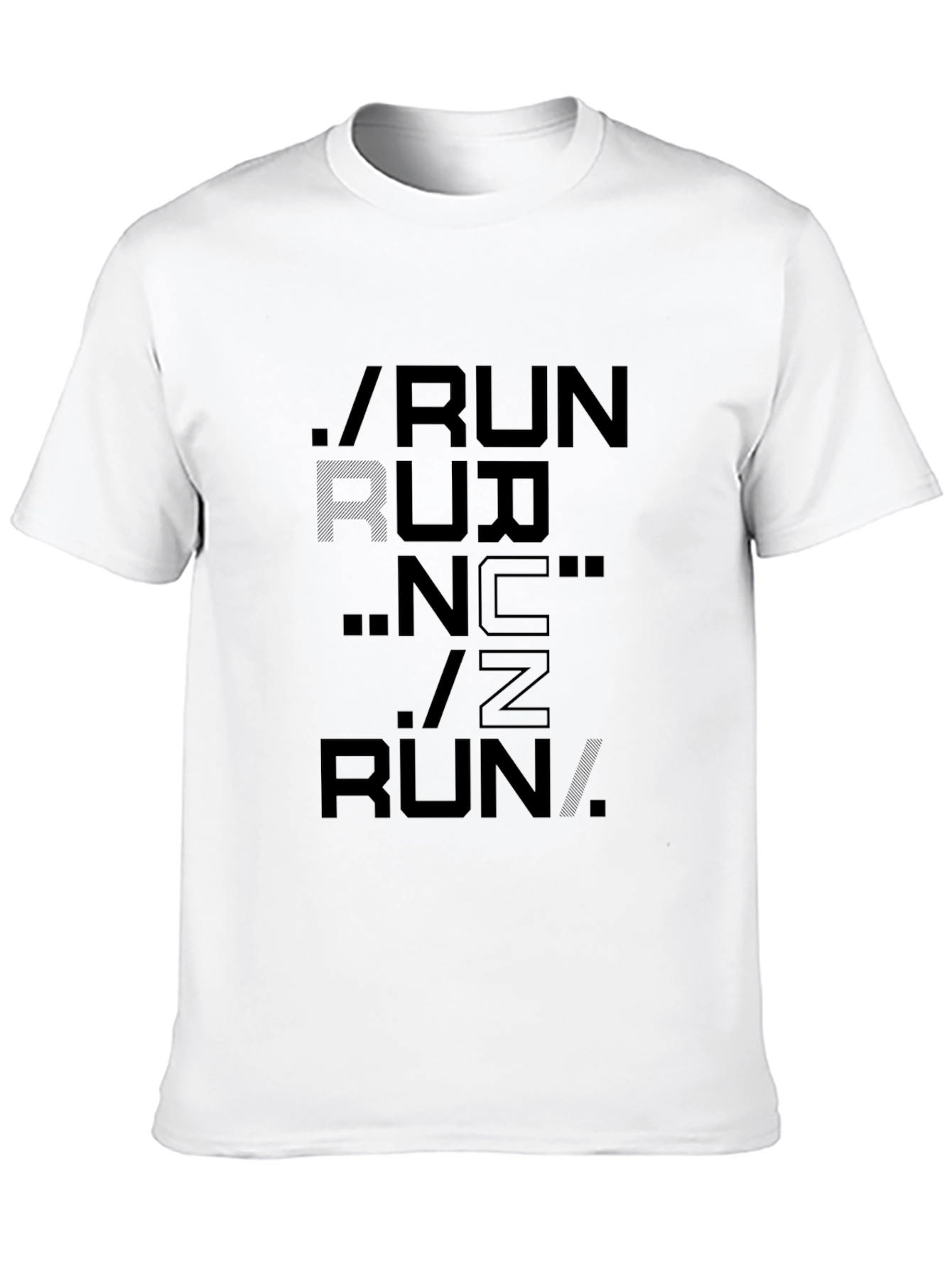 Black Run Graphic Print T-Shirt