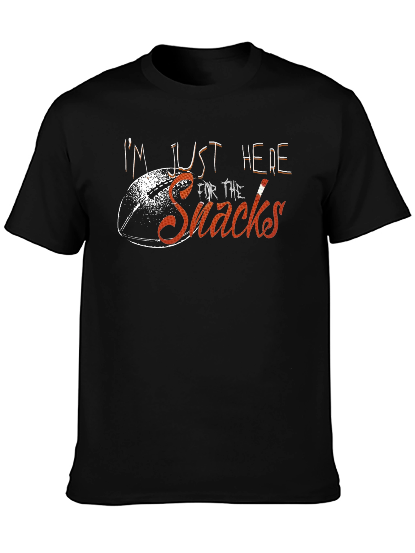 Im Just Here For The Snacks Black T-Shirt