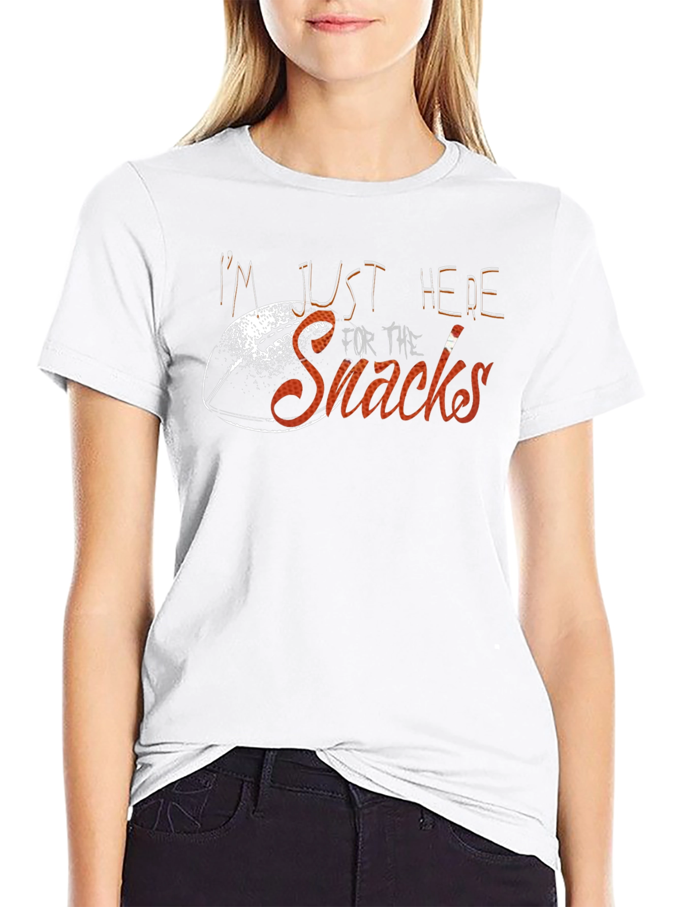 Im Just Here For The Snacks Black T-Shirt