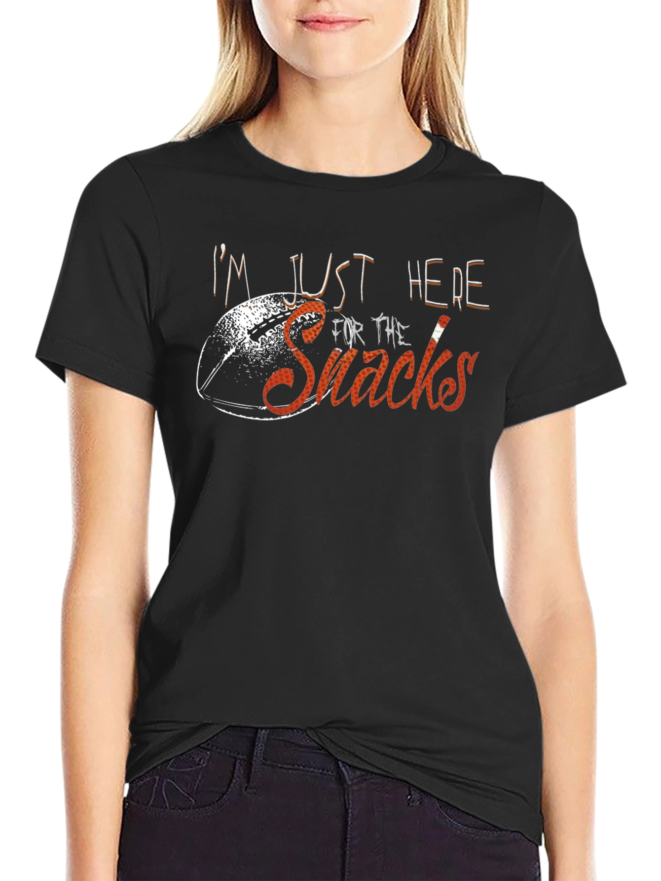 Im Just Here For The Snacks Black T-Shirt