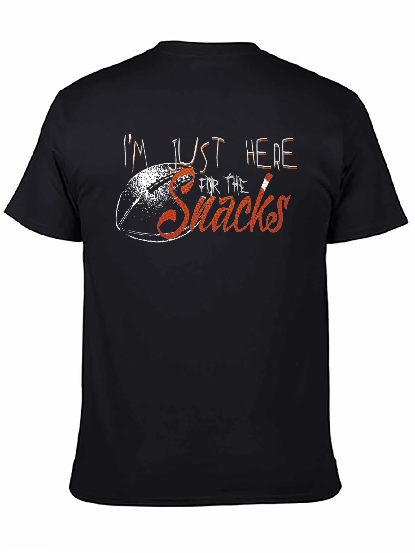 Im Just Here For The Snacks Black T-Shirt
