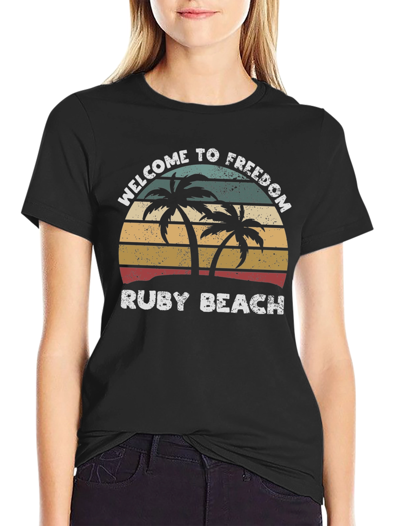 Welcome to Freedom Ruby Beach Graphic Tee