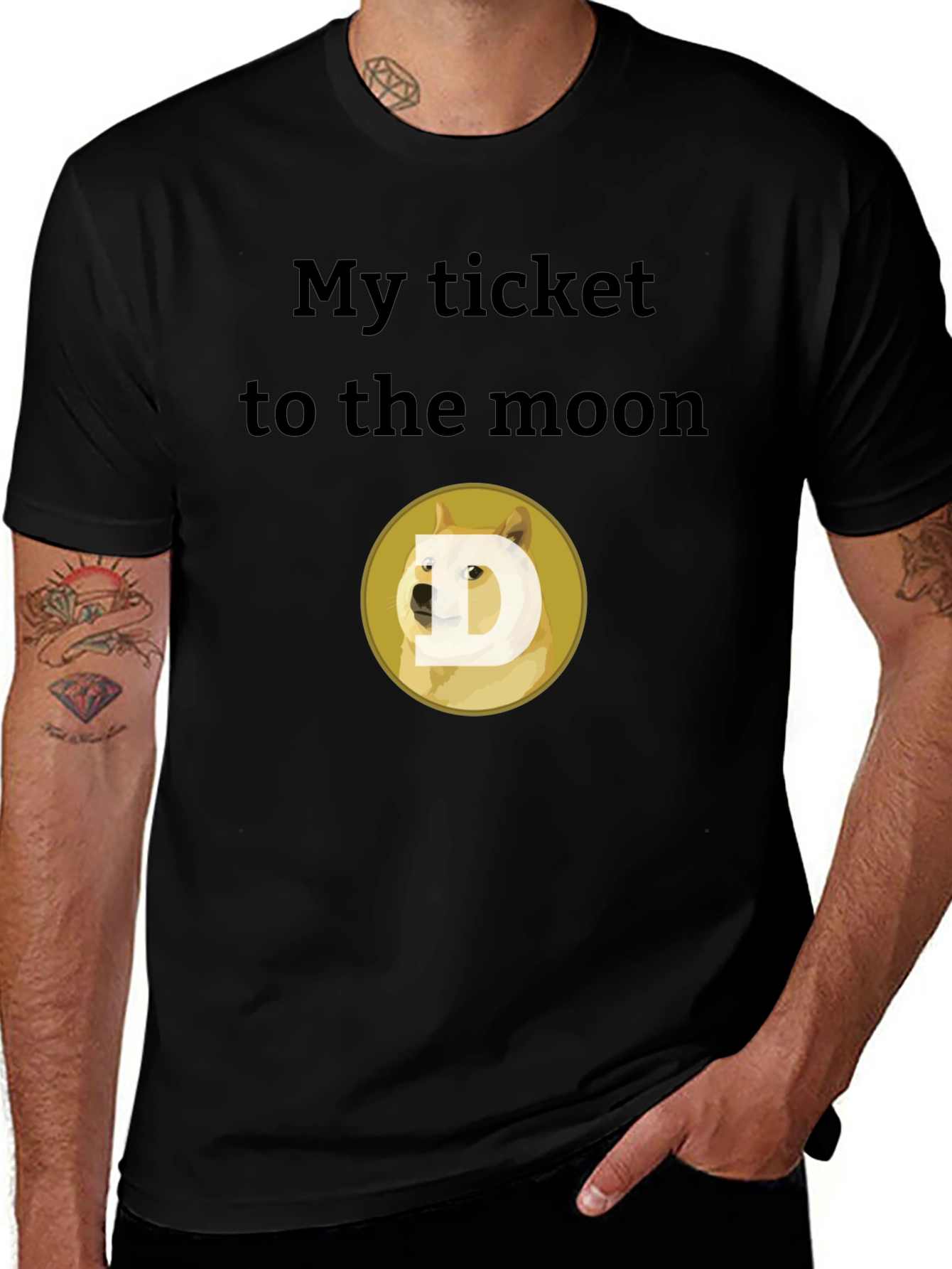 My Ticket to the Moon Dogecoin T-Shirt