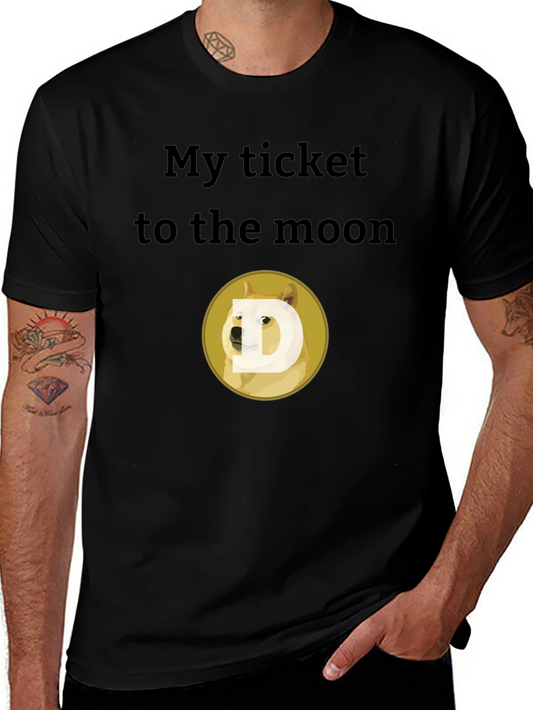 My Ticket to the Moon Dogecoin T-Shirt