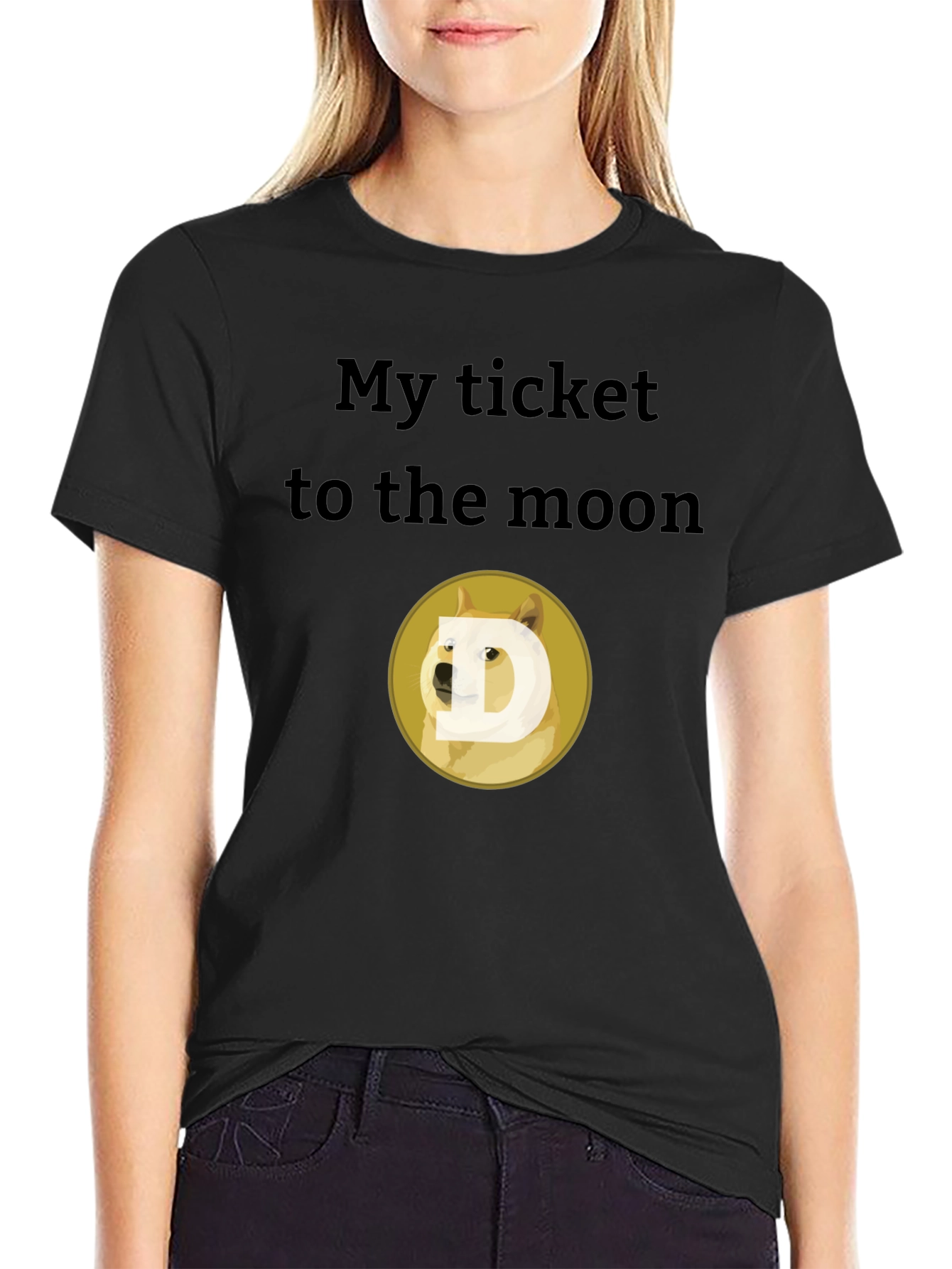 My Ticket to the Moon Dogecoin T-Shirt