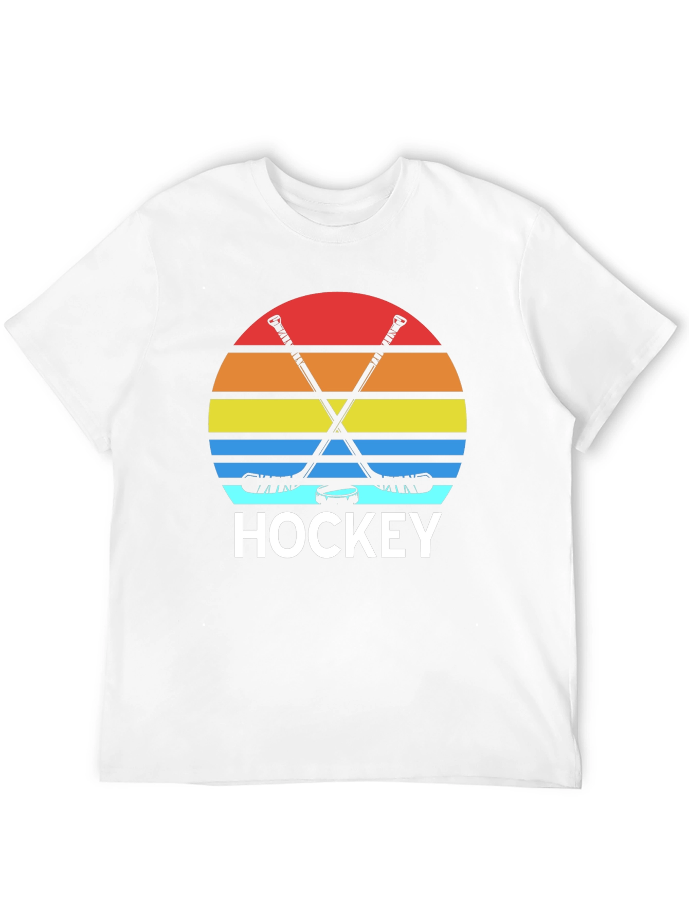 Retro Hockey Sunset Graphic Tee