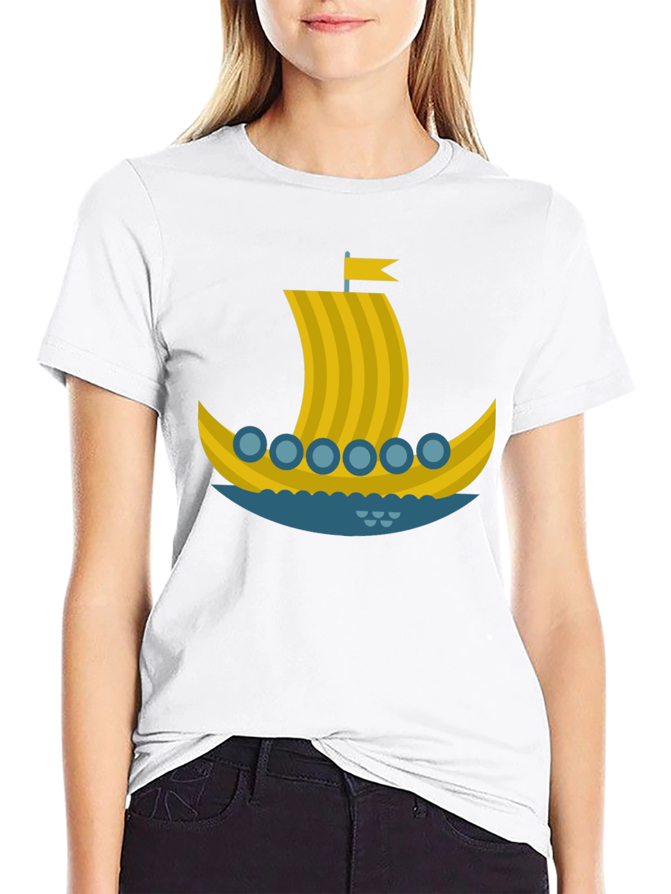 Viking Ship Graphic T-Shirt