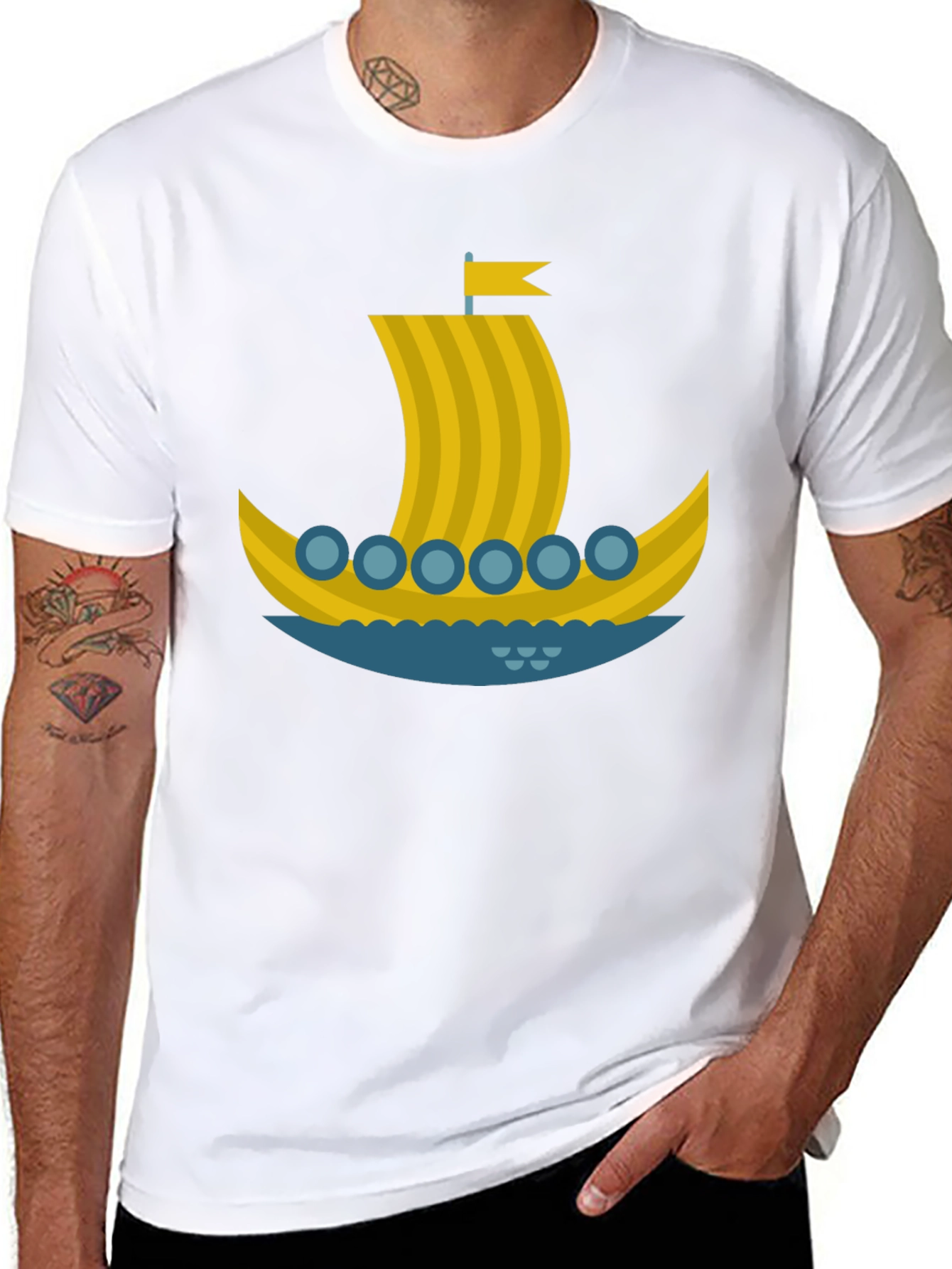 Viking Ship Graphic T-Shirt