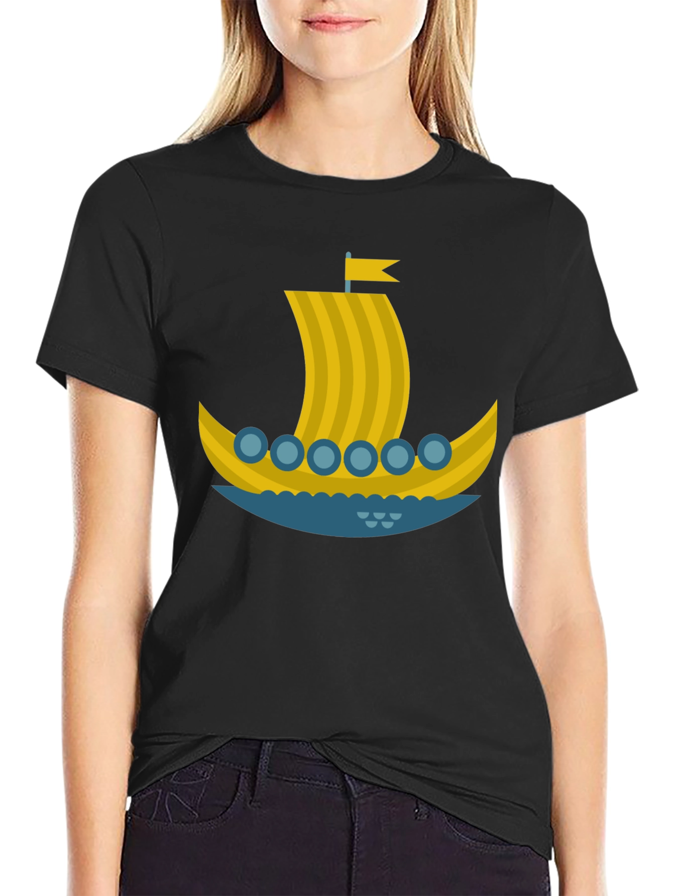 Viking Ship Graphic T-Shirt