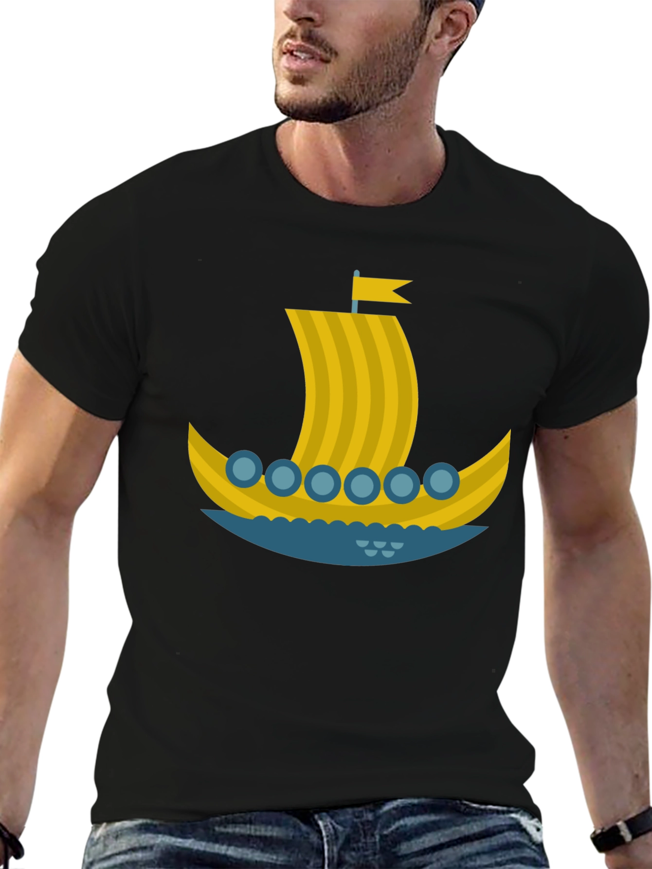Viking Ship Graphic T-Shirt