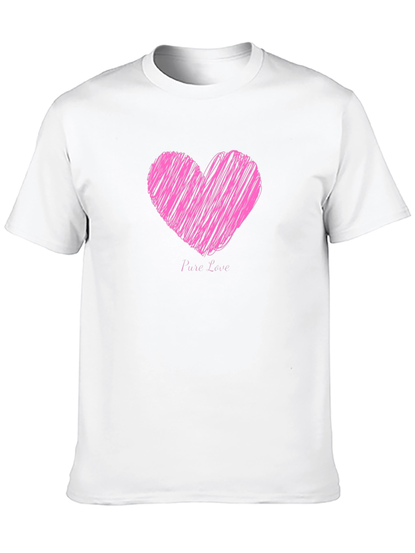 Heart Pure Love Black T-Shirt