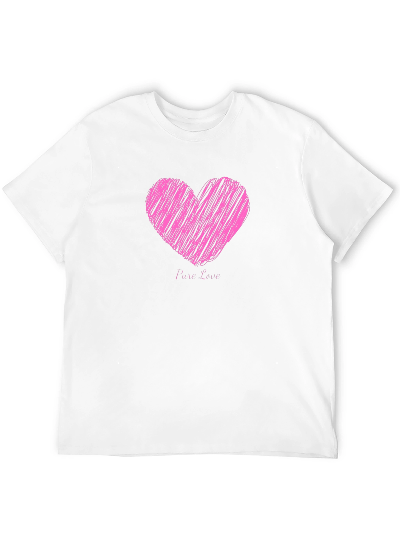Heart Pure Love Black T-Shirt