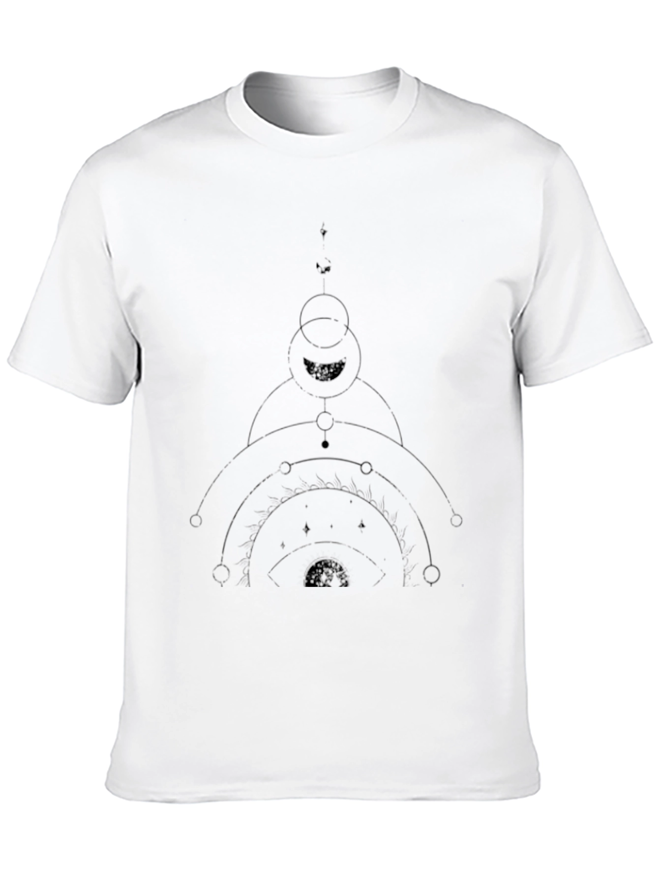 Geometric Galaxy Black Tee
