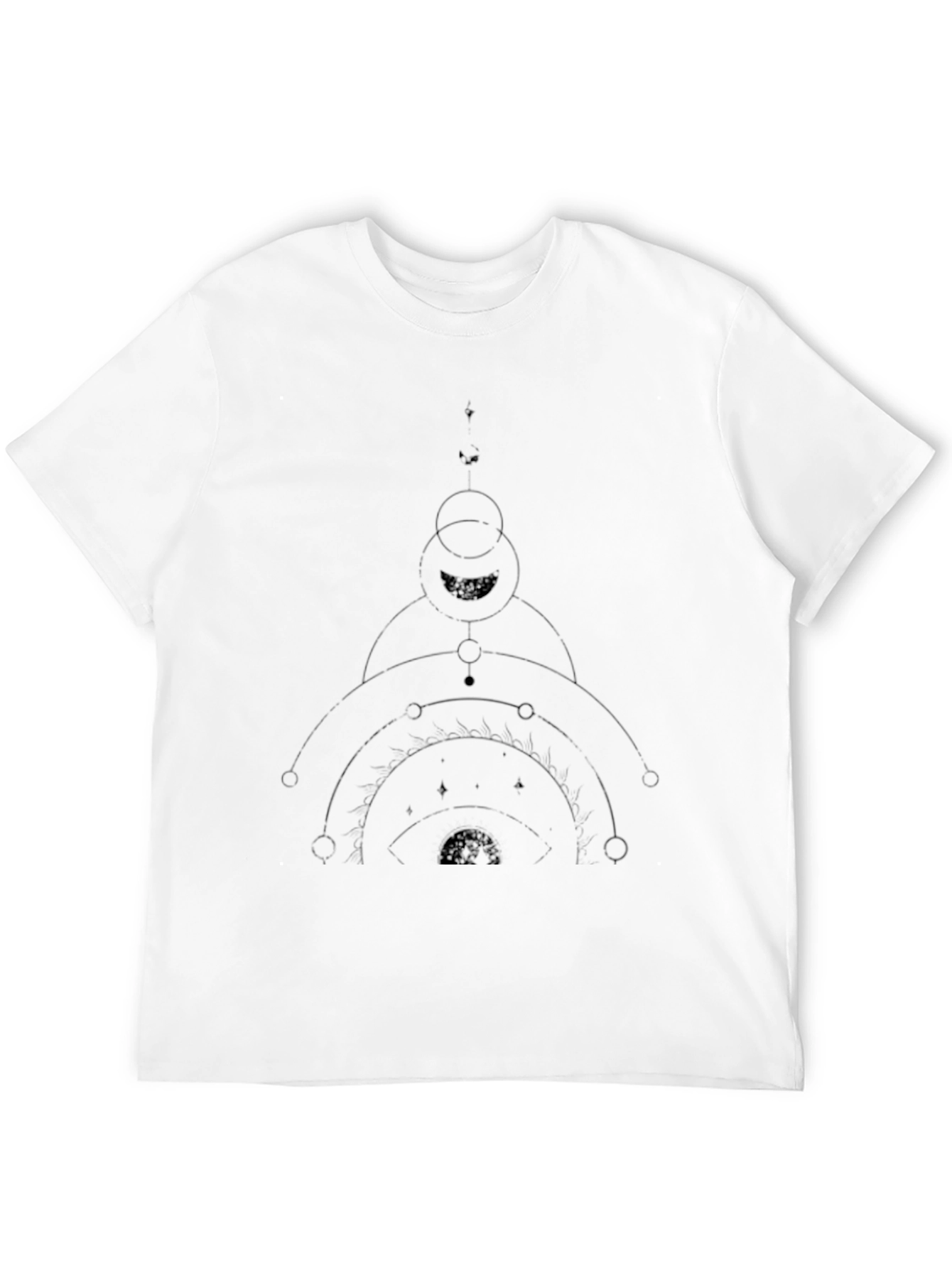 Geometric Galaxy Black Tee
