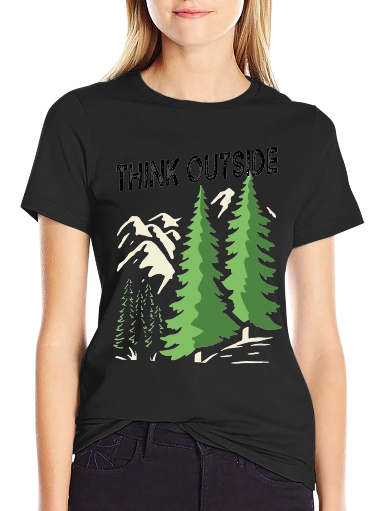 Think Outside Graphic Tee - Nature Lover Shirt