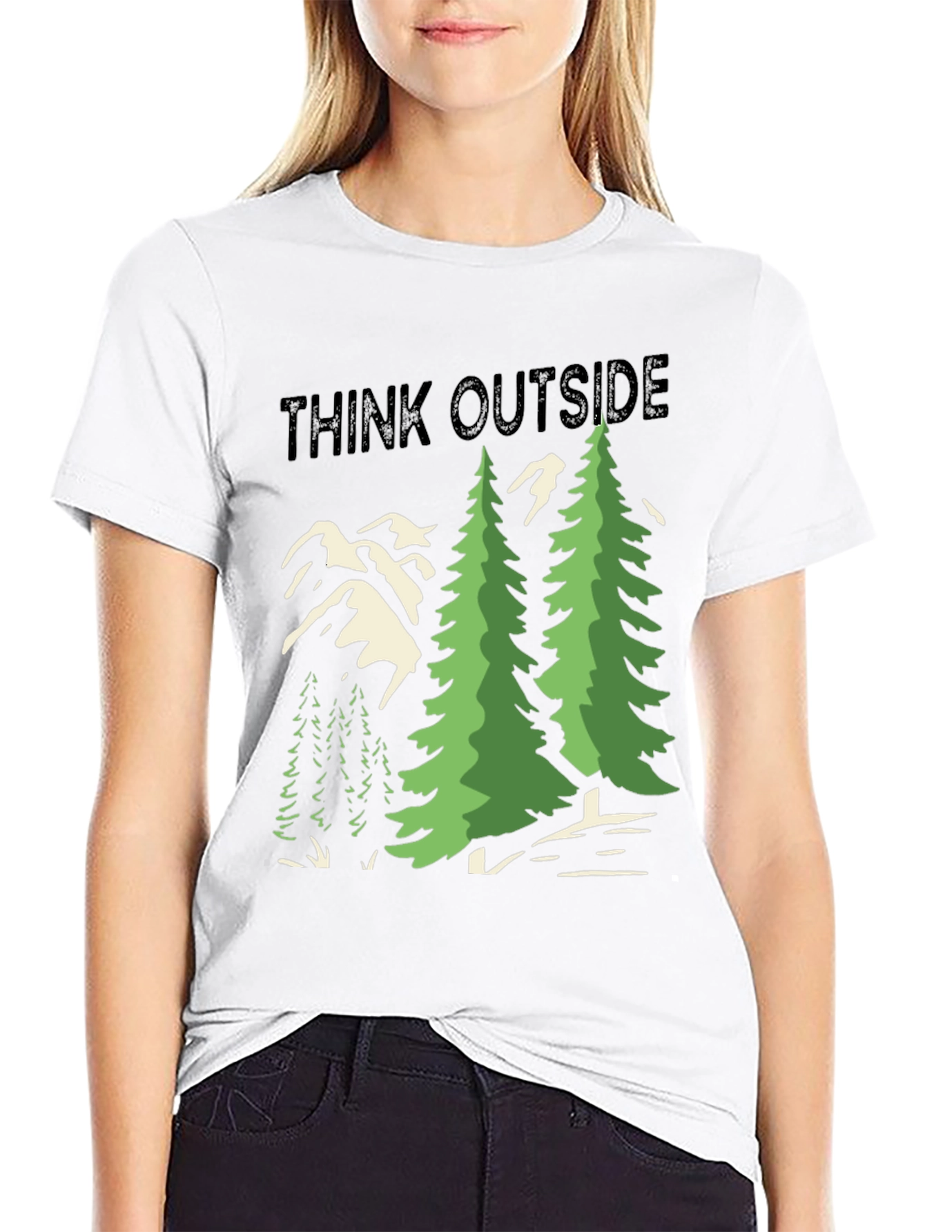 Think Outside Graphic Tee - Nature Lover Shirt