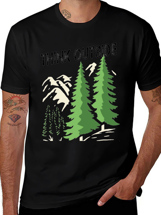 Think Outside Graphic Tee - Nature Lover Shirt