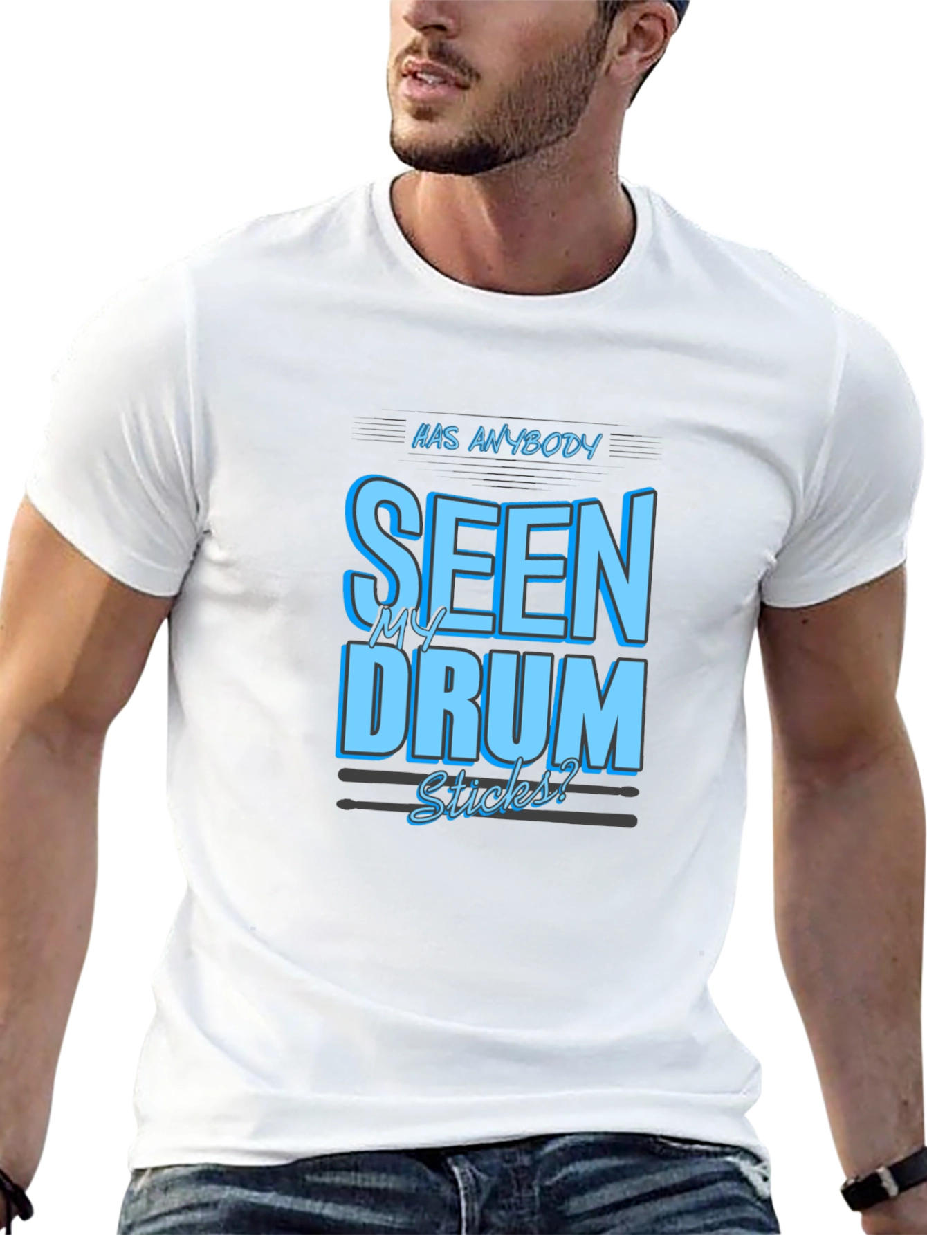 Drum Sticks Graphic Tee - Musicians Humor T-Shirt