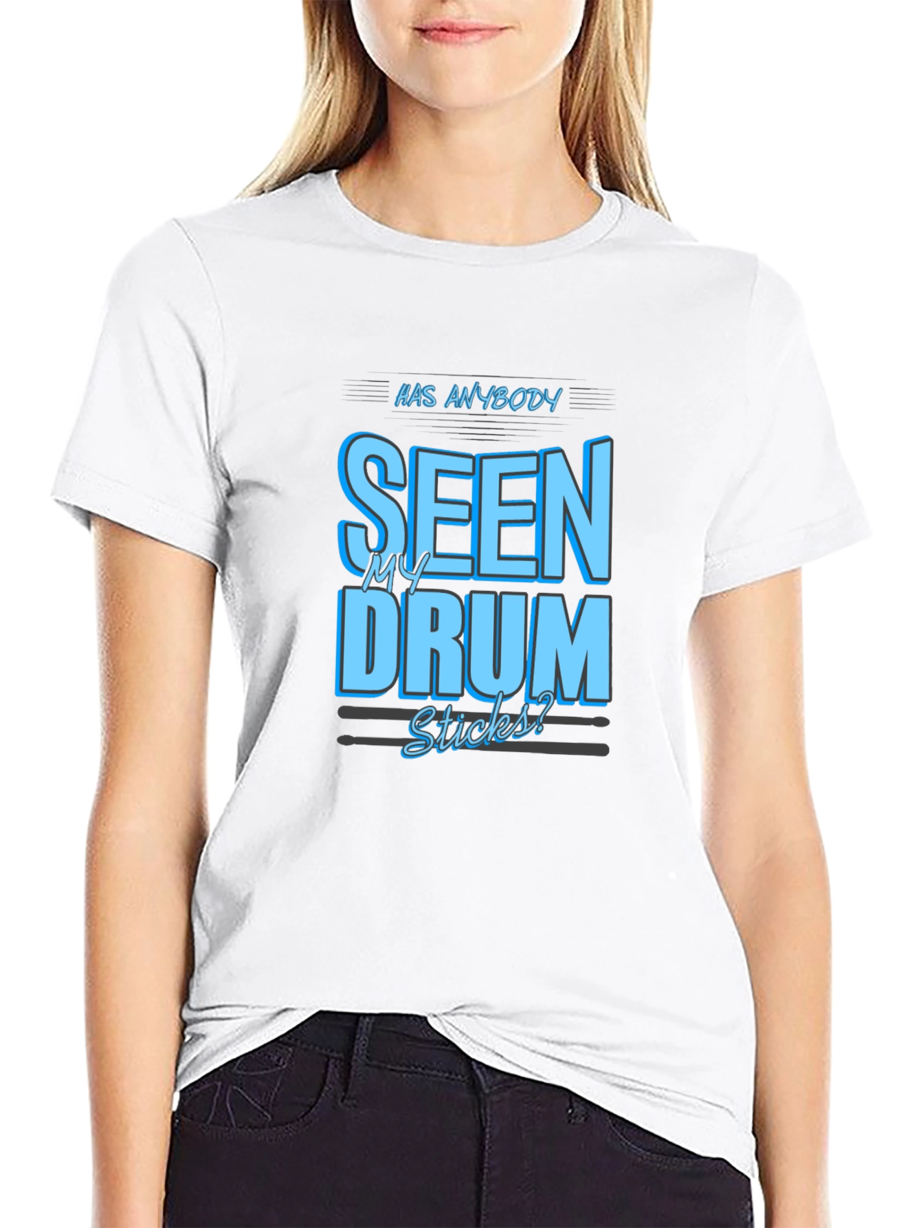 Drum Sticks Graphic Tee - Musicians Humor T-Shirt