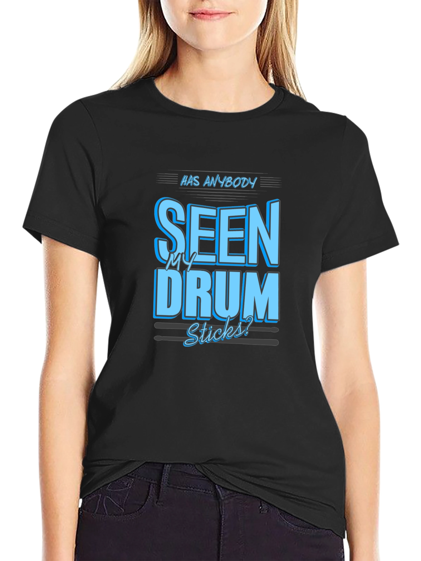 Drum Sticks Graphic Tee - Musicians Humor T-Shirt